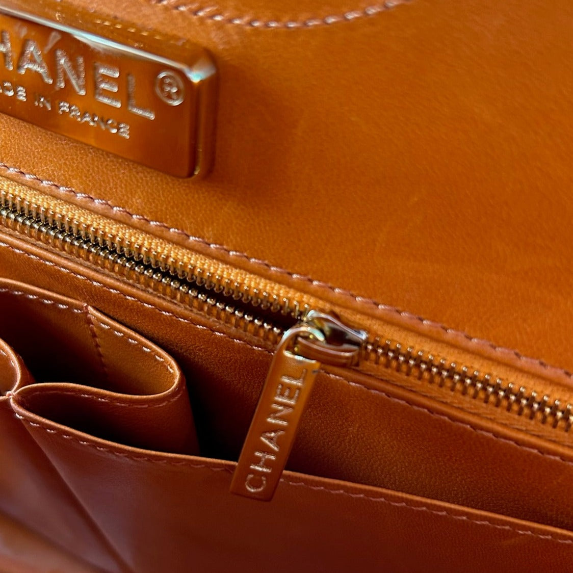 Chanel Orange Alligator Large Classic Double Flapbag