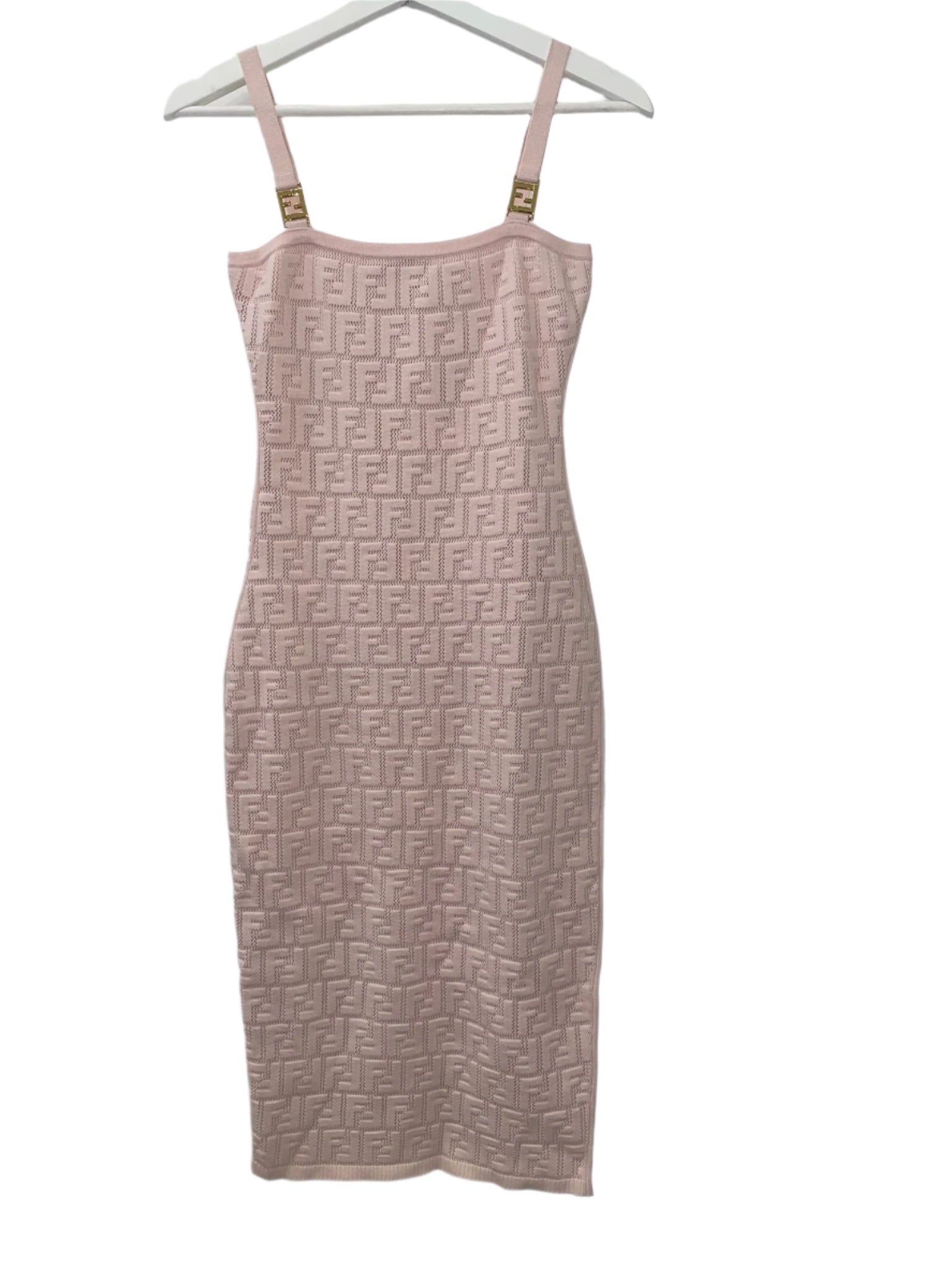 Fendi Light Pink FF Logo Dress - Size IT 40
