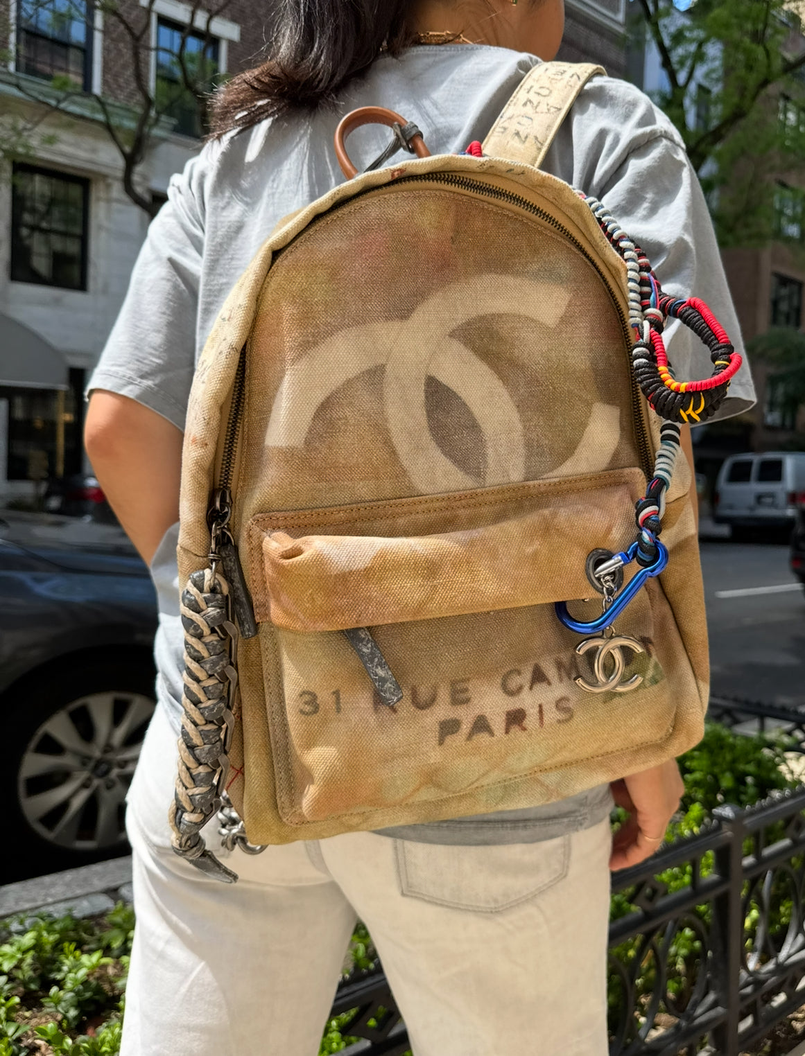 Chanel Canvas Graffiti Backpack