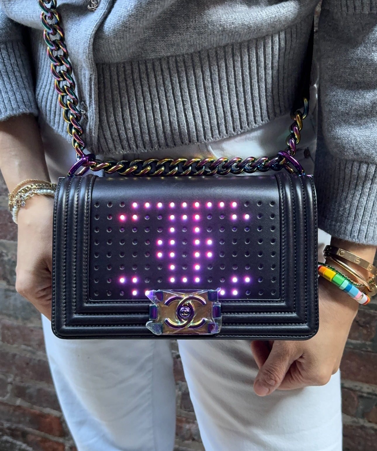 Chanel LED Light Black Boy Bag