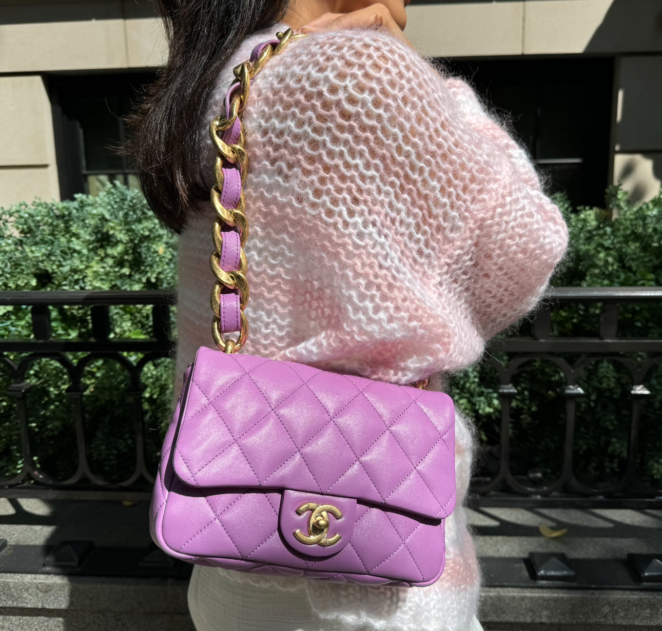 Chanel Purple Leather Funky Town Flapbag