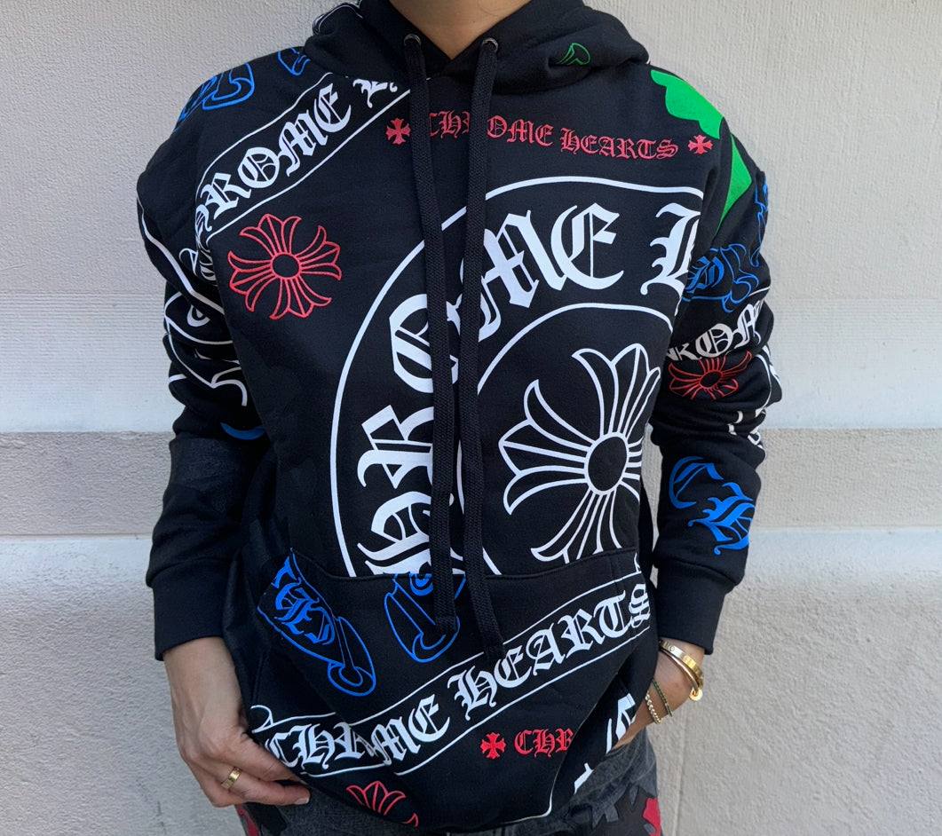 Chrome Hearts Black Stencil Hoodie