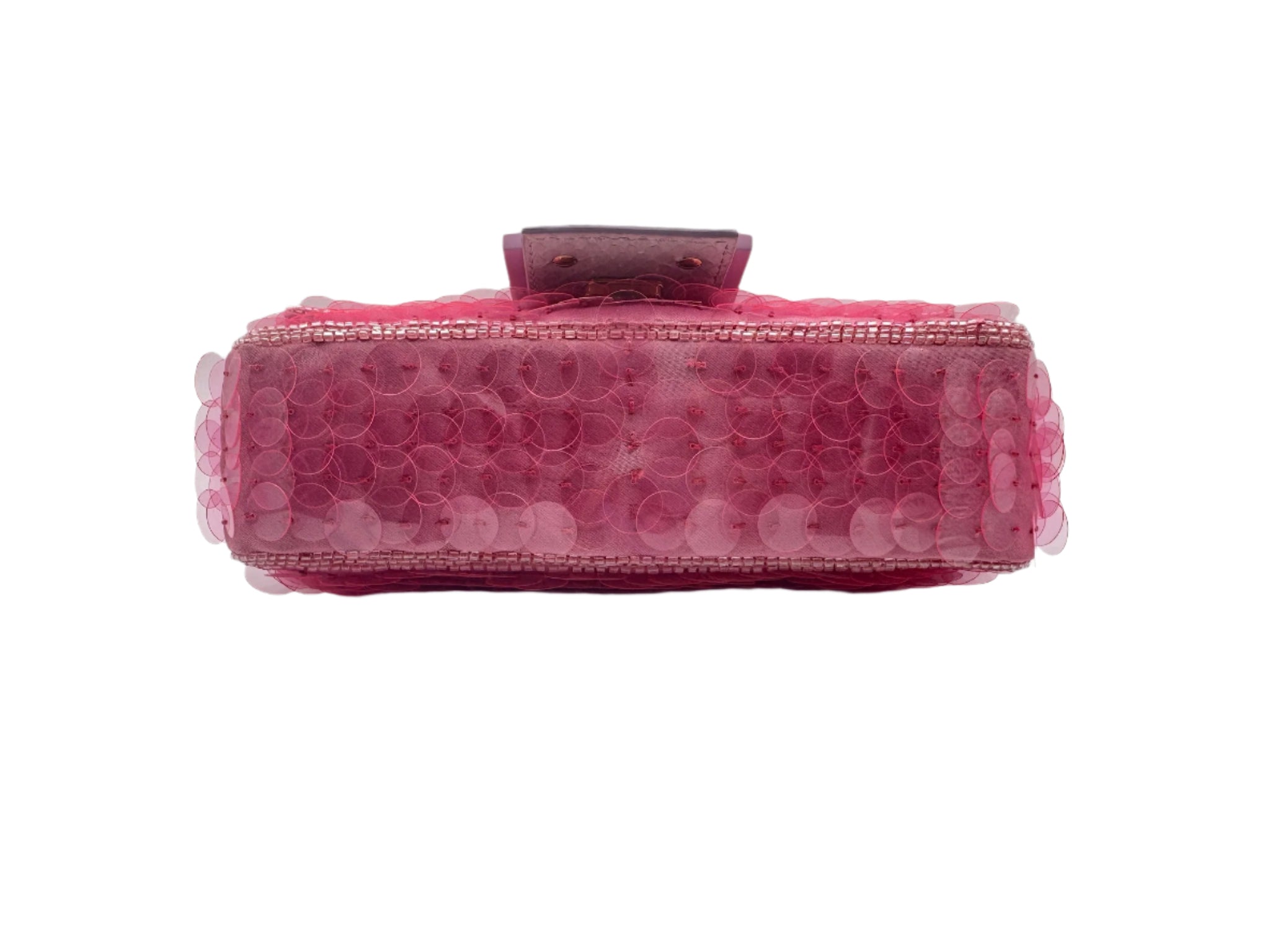 FENDI Vintage Pink Sequin Mini Baguette