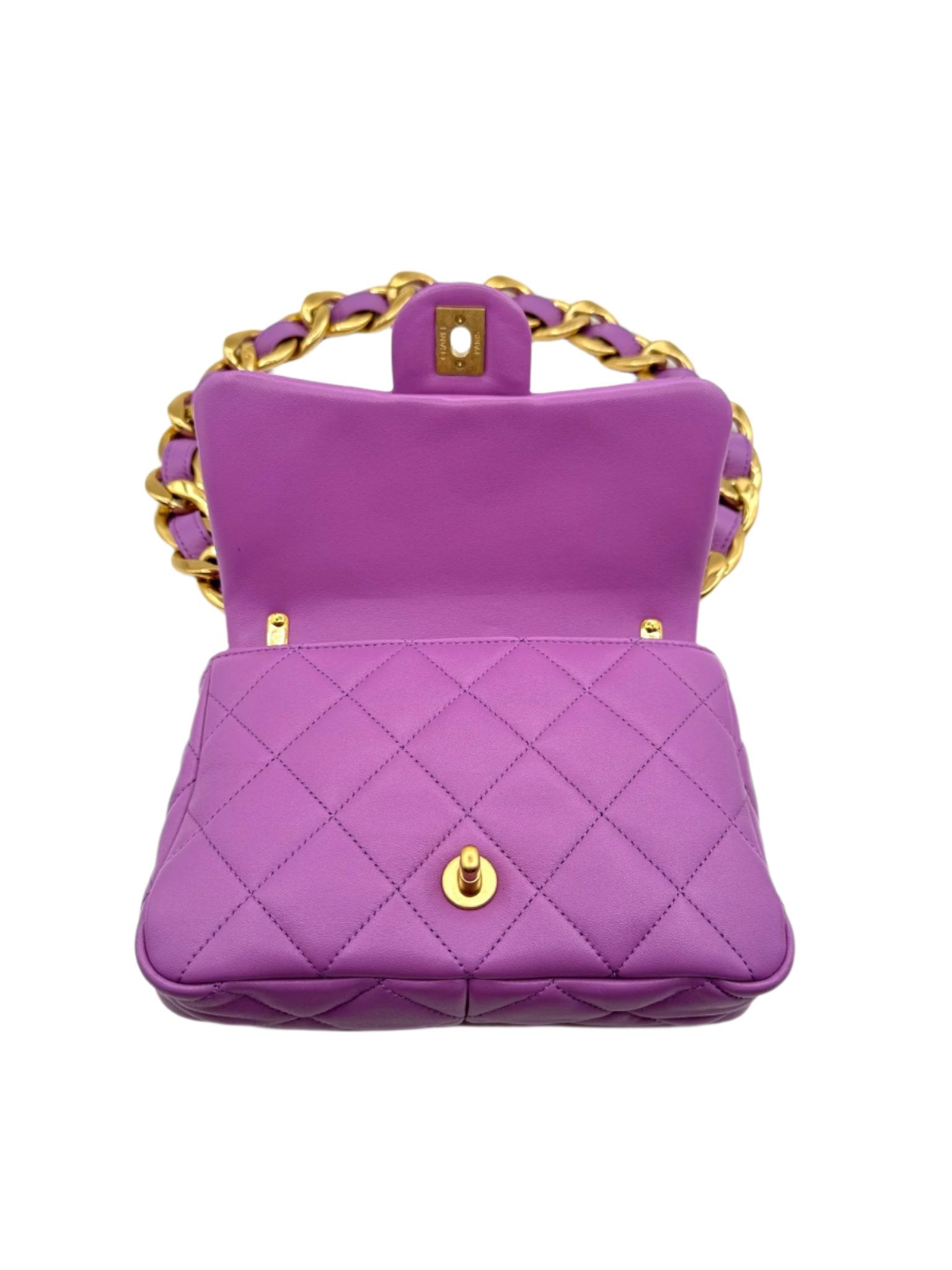 Chanel Purple Leather Funky Town Flapbag