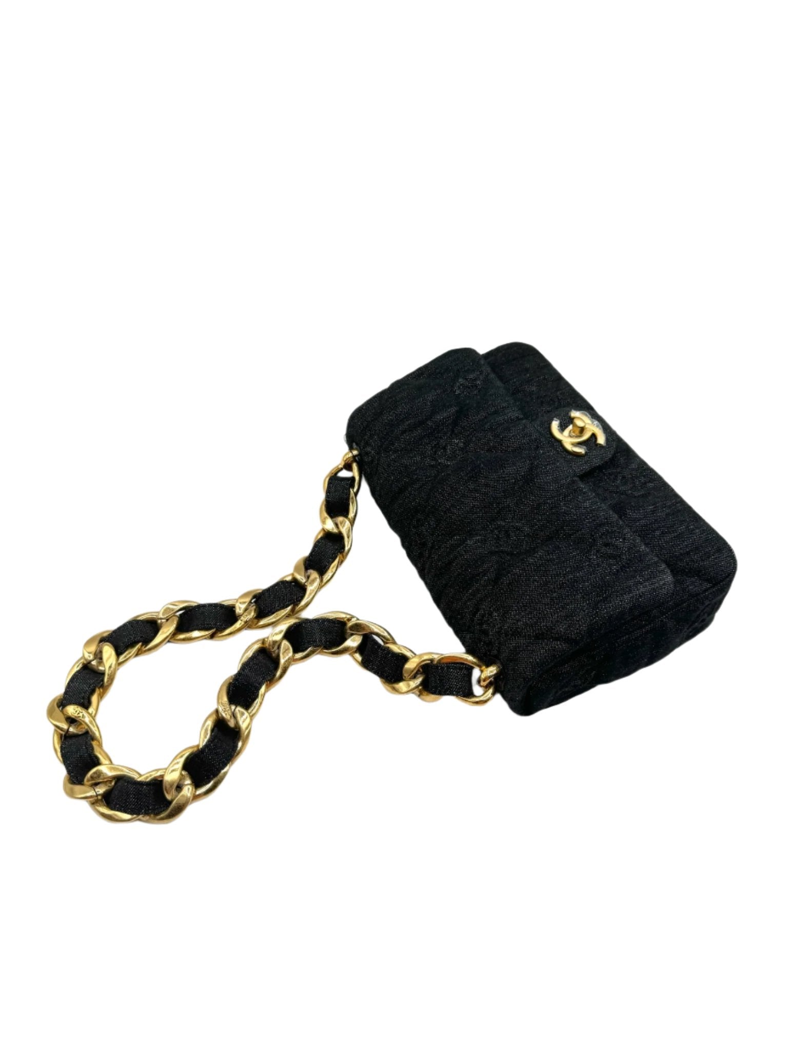 Chanel Black Denim CC Funky Town Flapbag