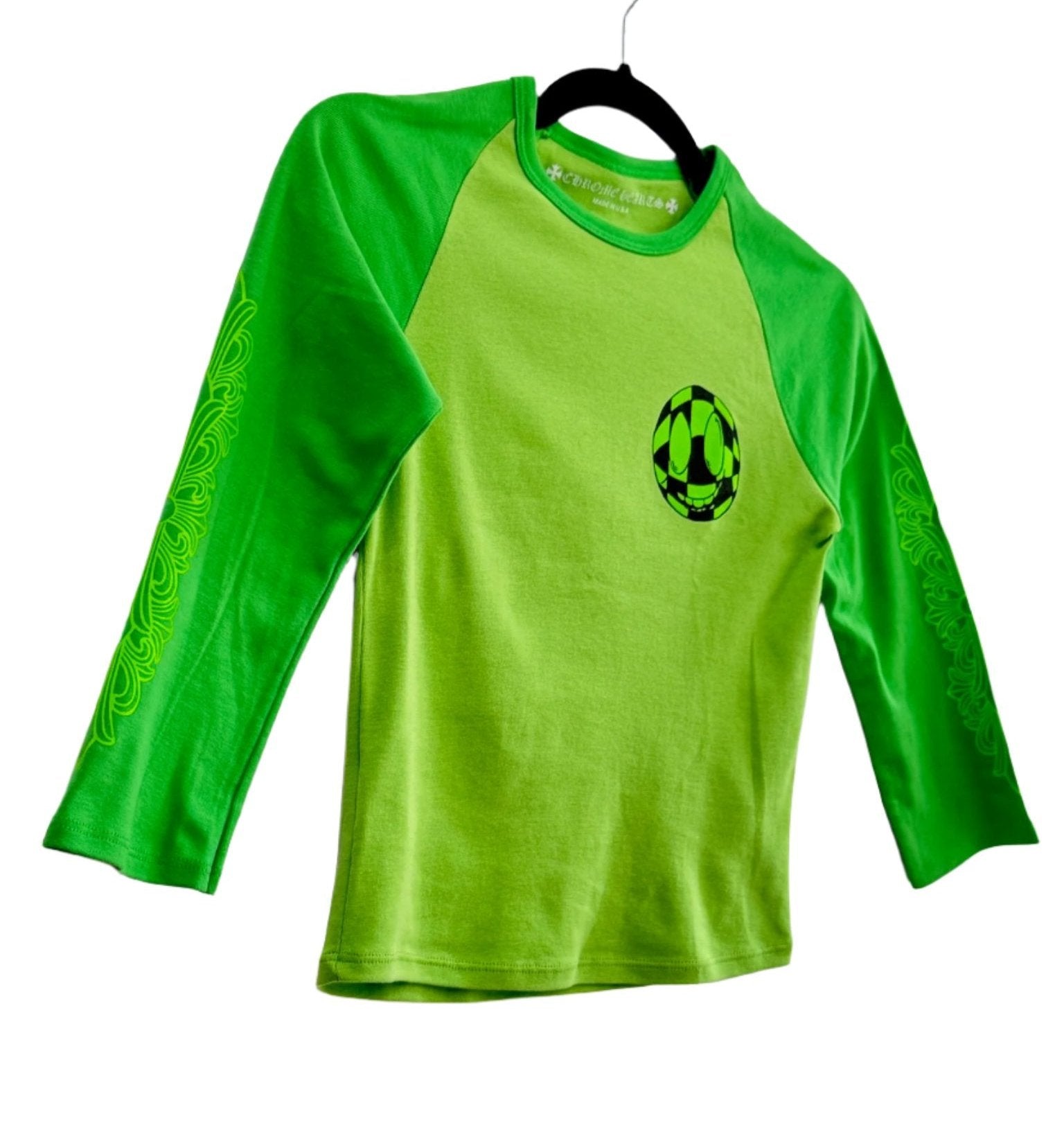 Chrome Hearts MattyBoy Green Baseball Baby Tee - Size M