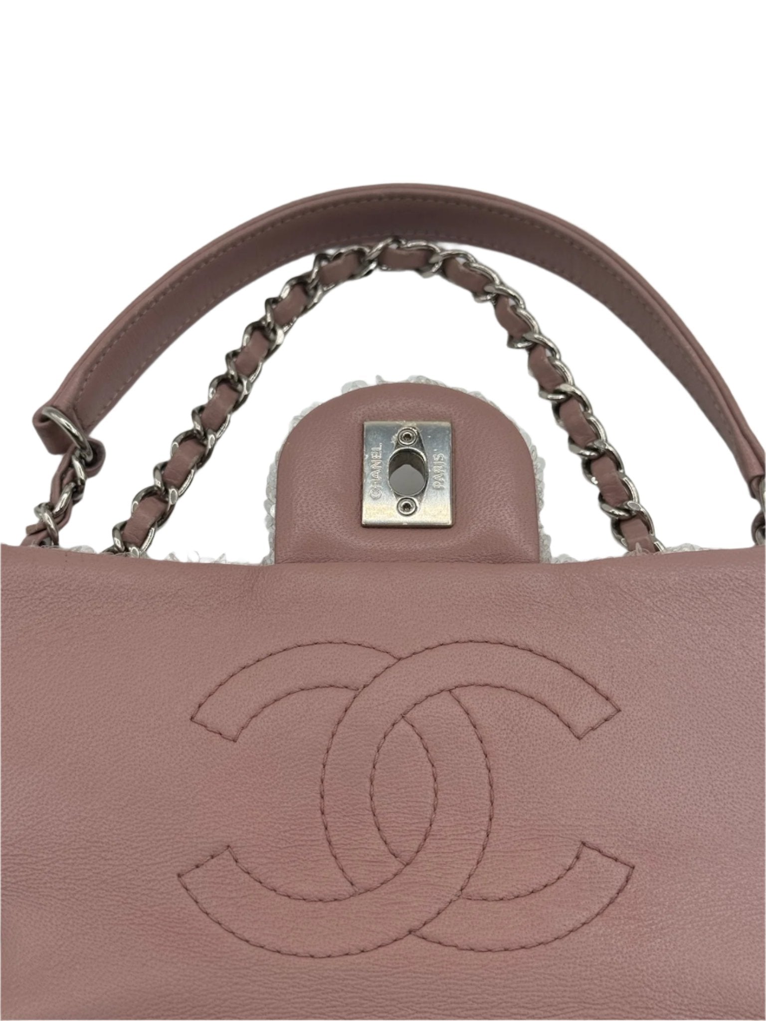 Chanel Waterfall Sequin Mini Flapbag Silver Hardware