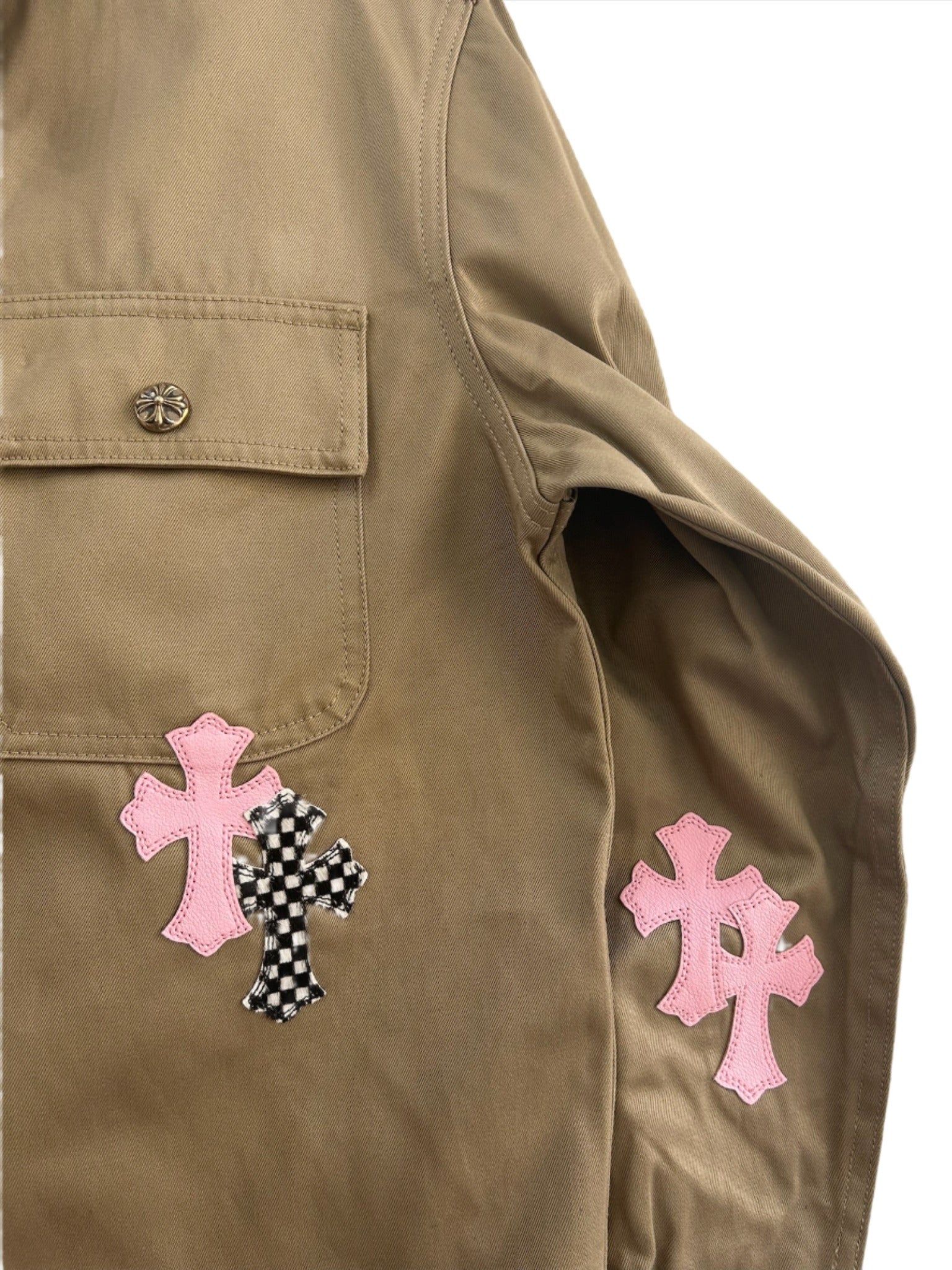 Chrome Hearts Khaki with Pink Cross Jacket
