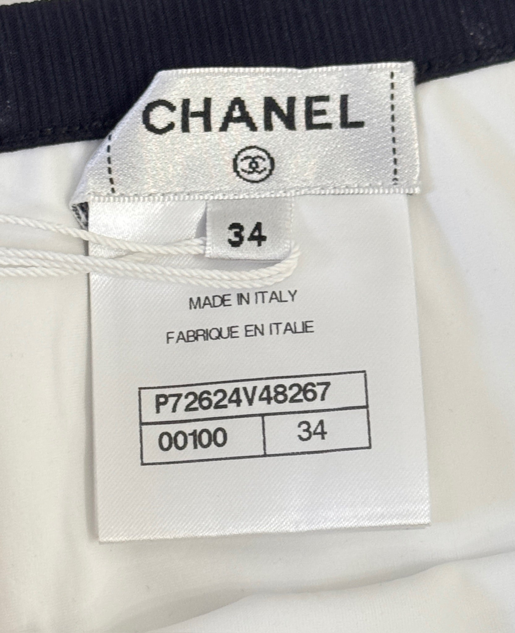 Chanel White Bikini Top and Bottom Set