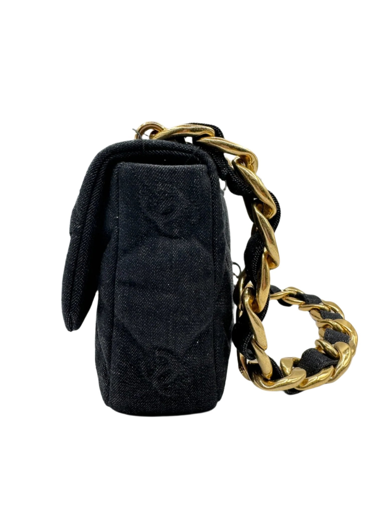 Chanel Black Denim CC Funky Town Flapbag