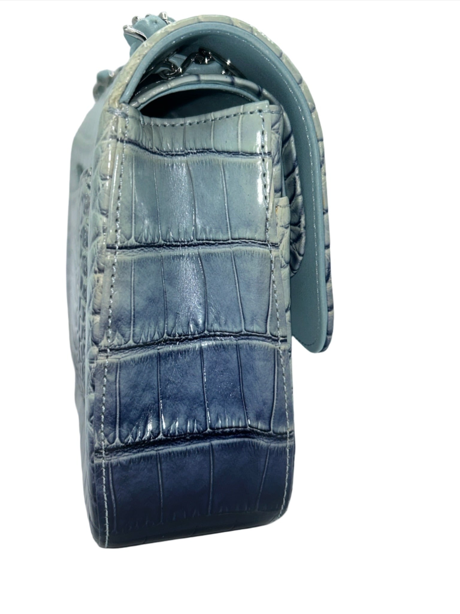 Chanel Ombre Blue Alligator Medium Flapbag
