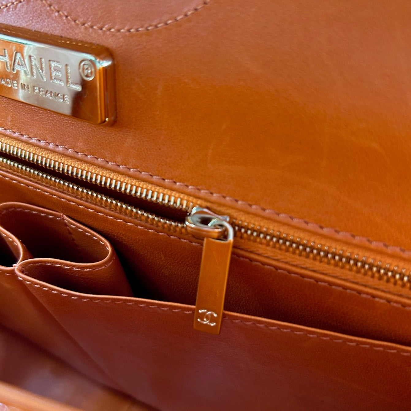 Chanel Orange Alligator Large Classic Double Flapbag