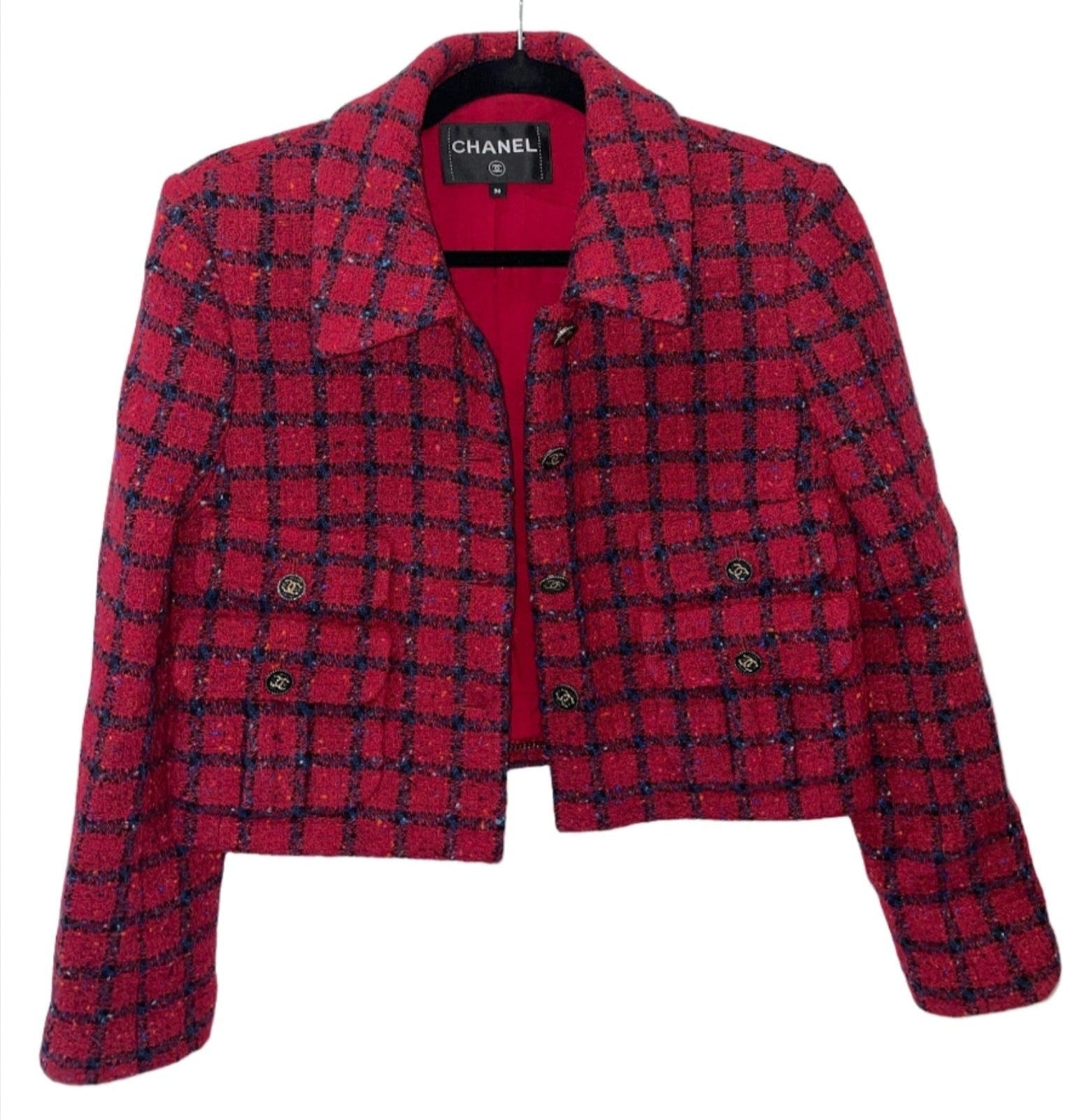 Chanel Red Tweed Jacket