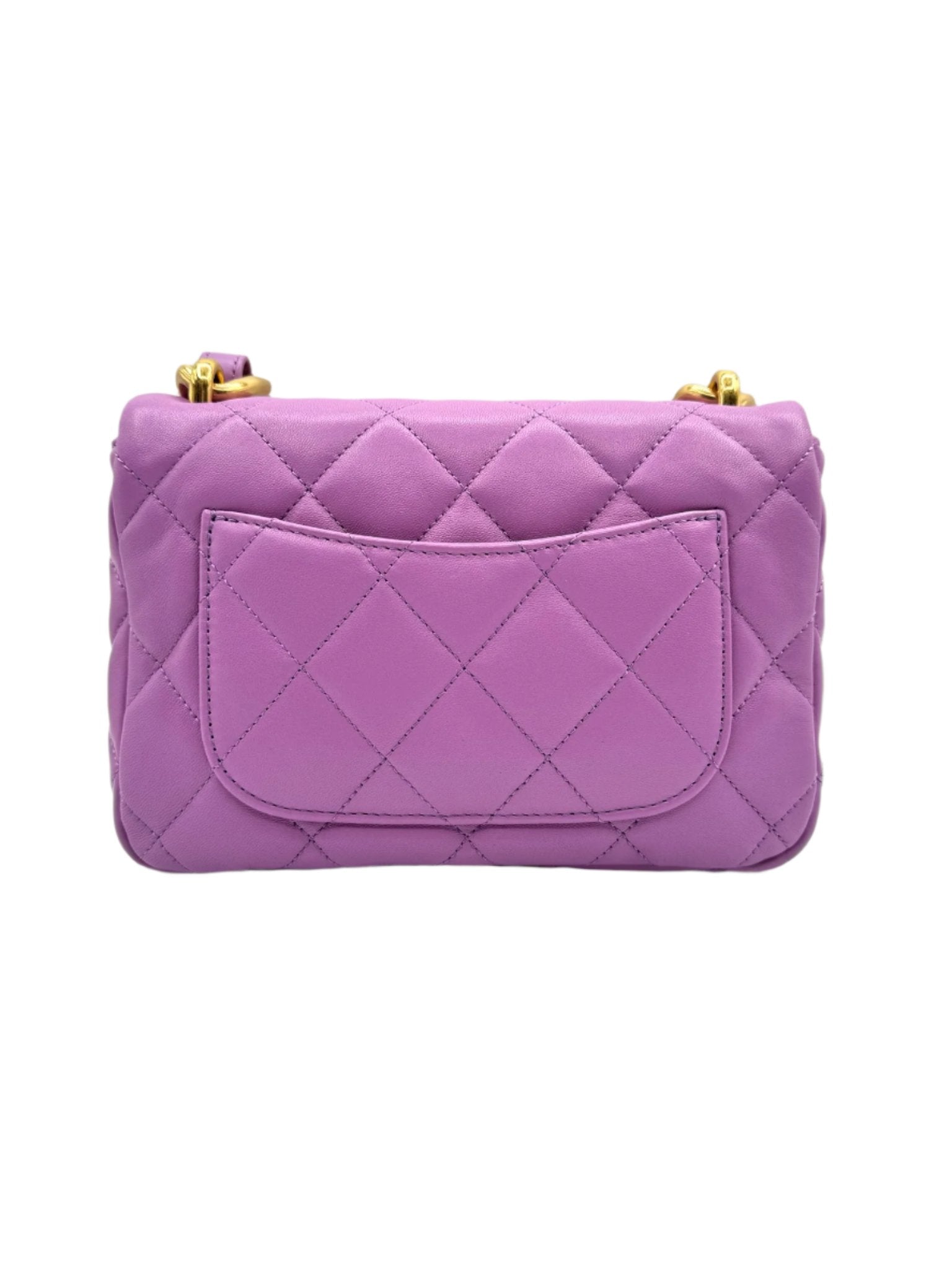 Chanel Purple Leather Funky Town Flapbag