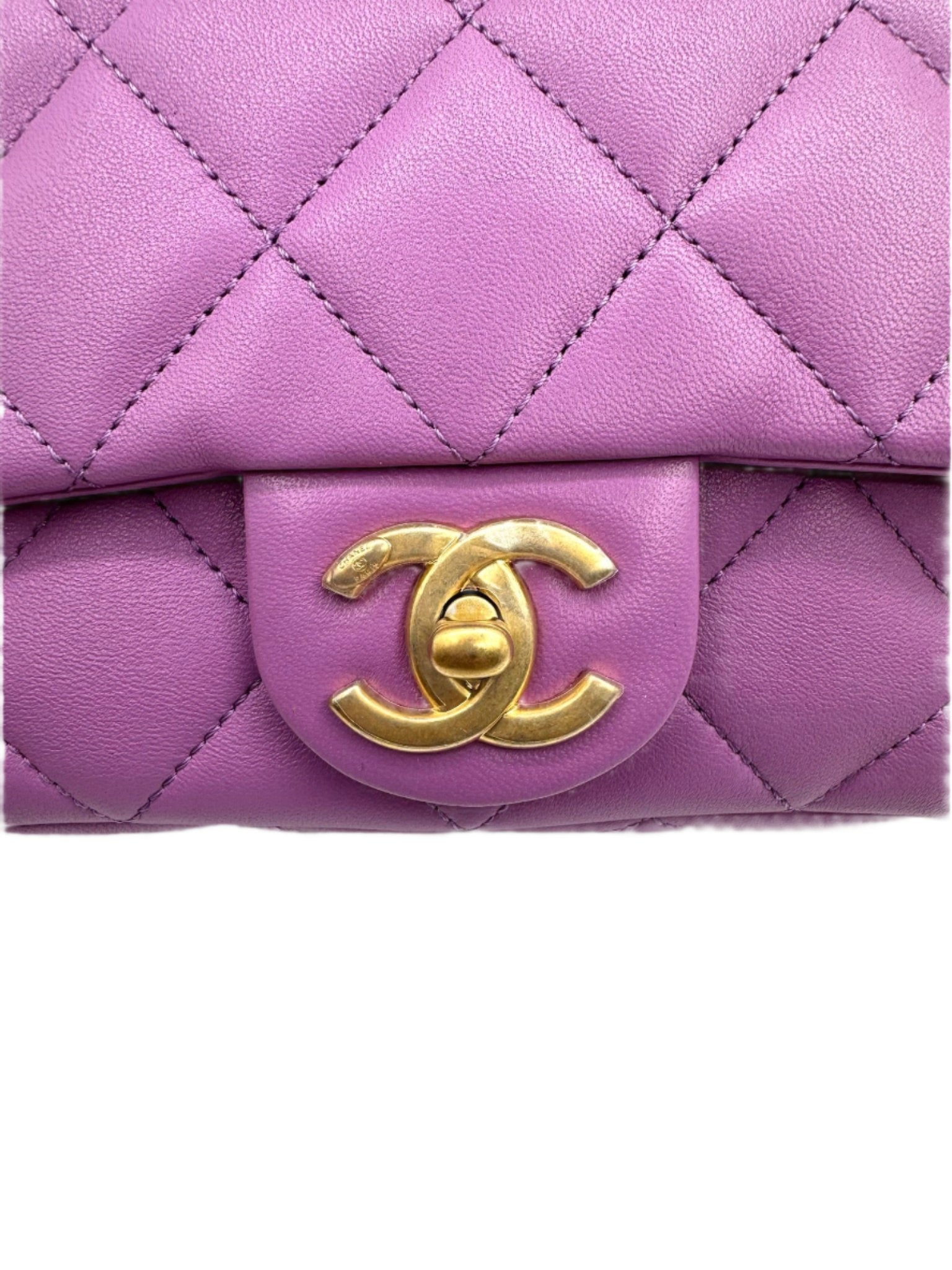 Chanel Purple Leather Funky Town Flapbag