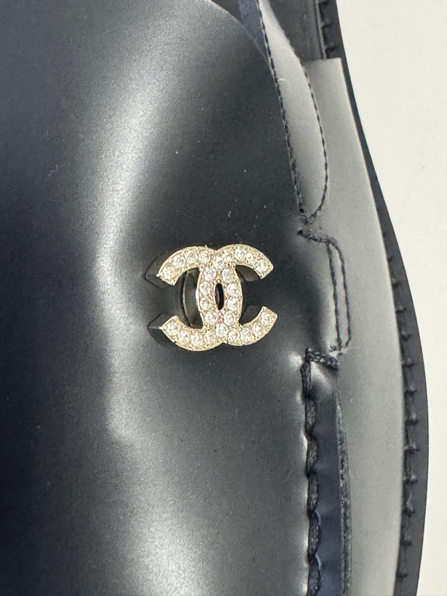Chanel Black Slingback Loafers