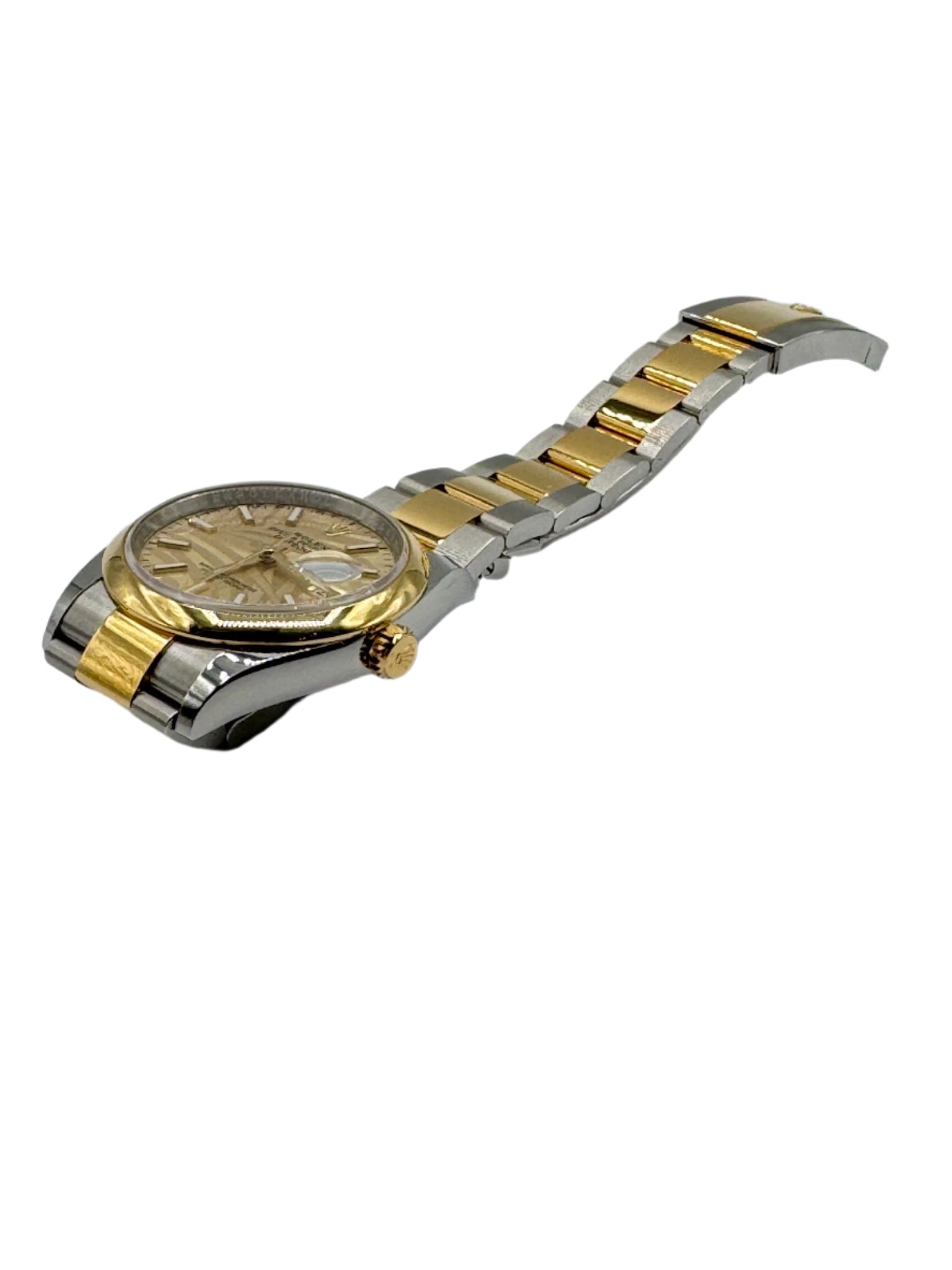 Rolex 36MM Datejust Yellow Gold and Steel Golden Palm Dial