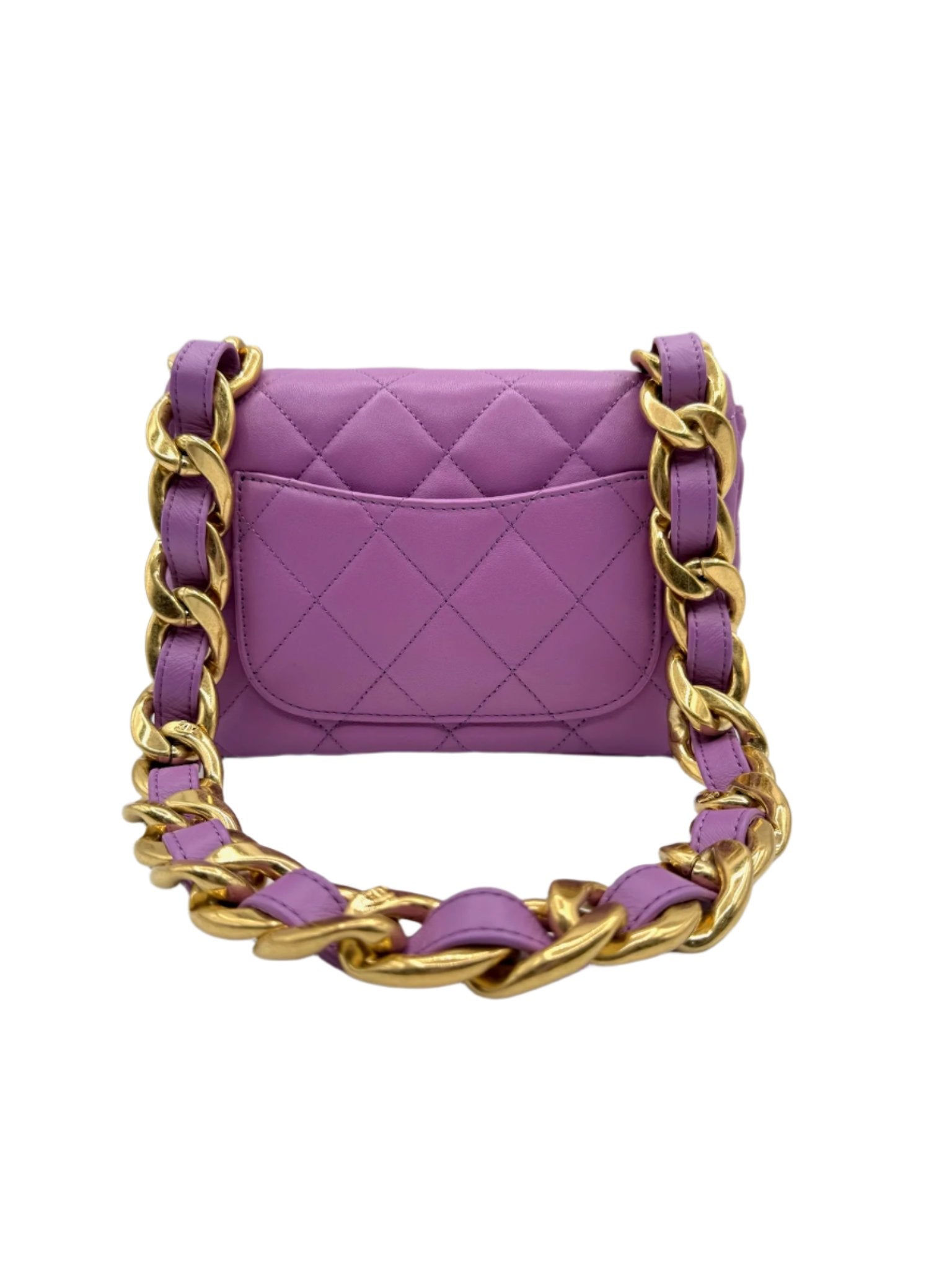 Chanel Purple Leather Funky Town Flapbag