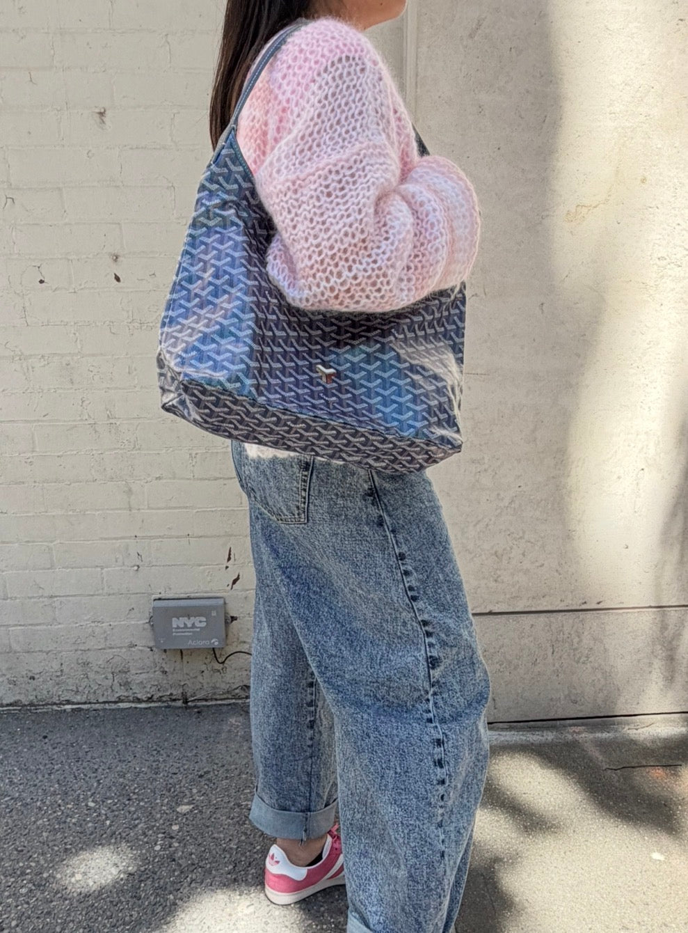 Goyard Boheme Blue Pearly Iridescent Hobo Bag