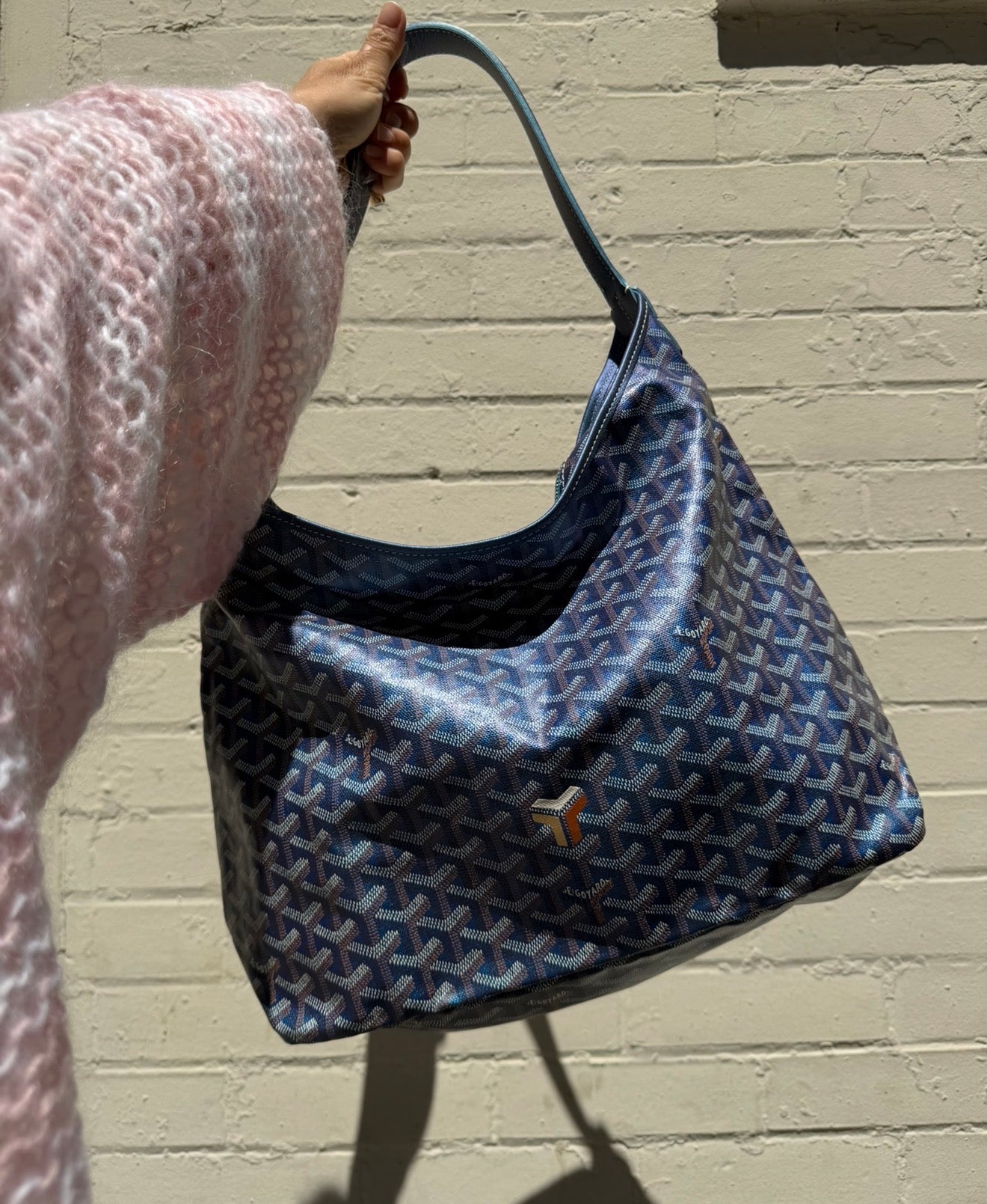 Goyard Boheme Blue Pearly Iridescent Hobo Bag