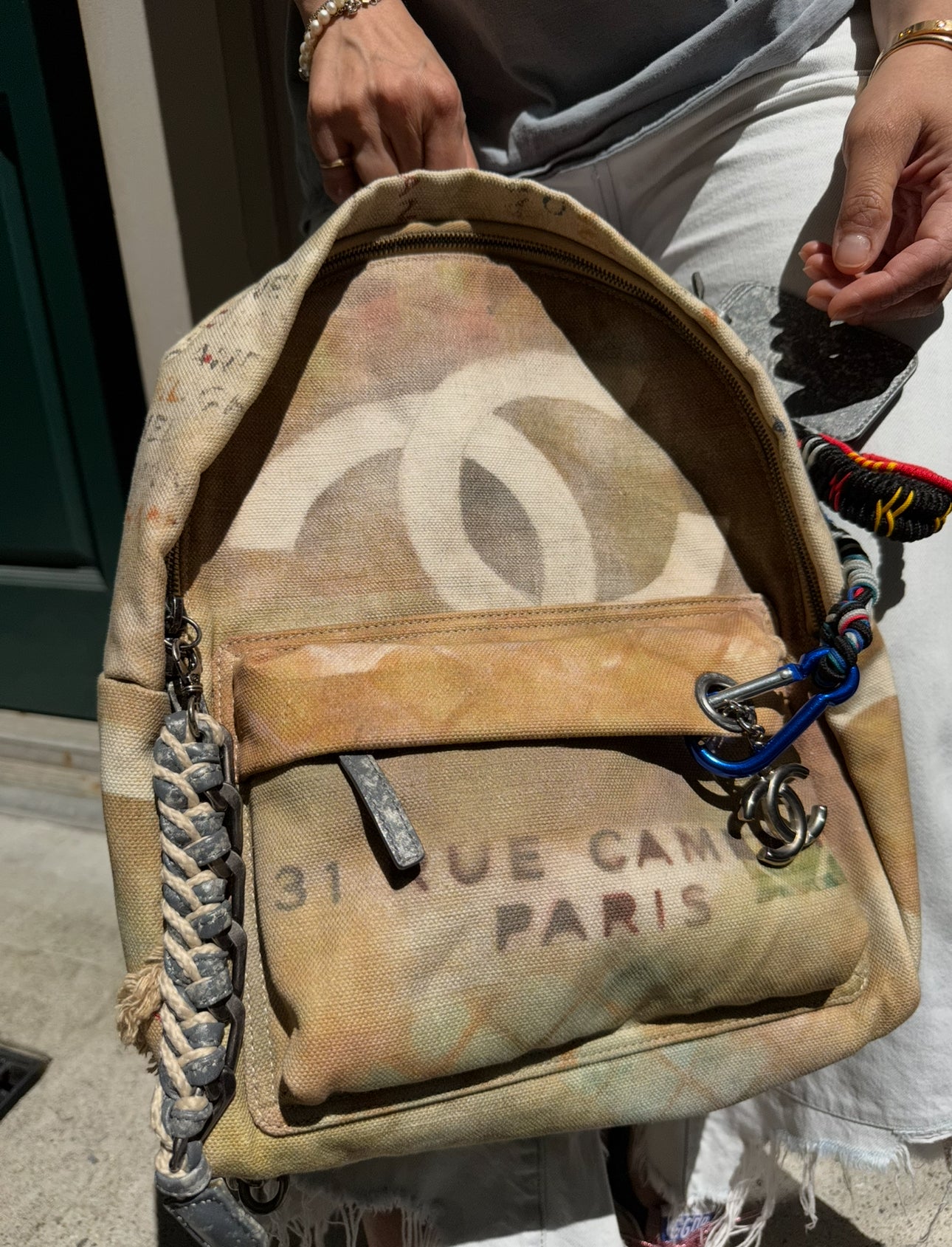 Chanel Canvas Graffiti Backpack