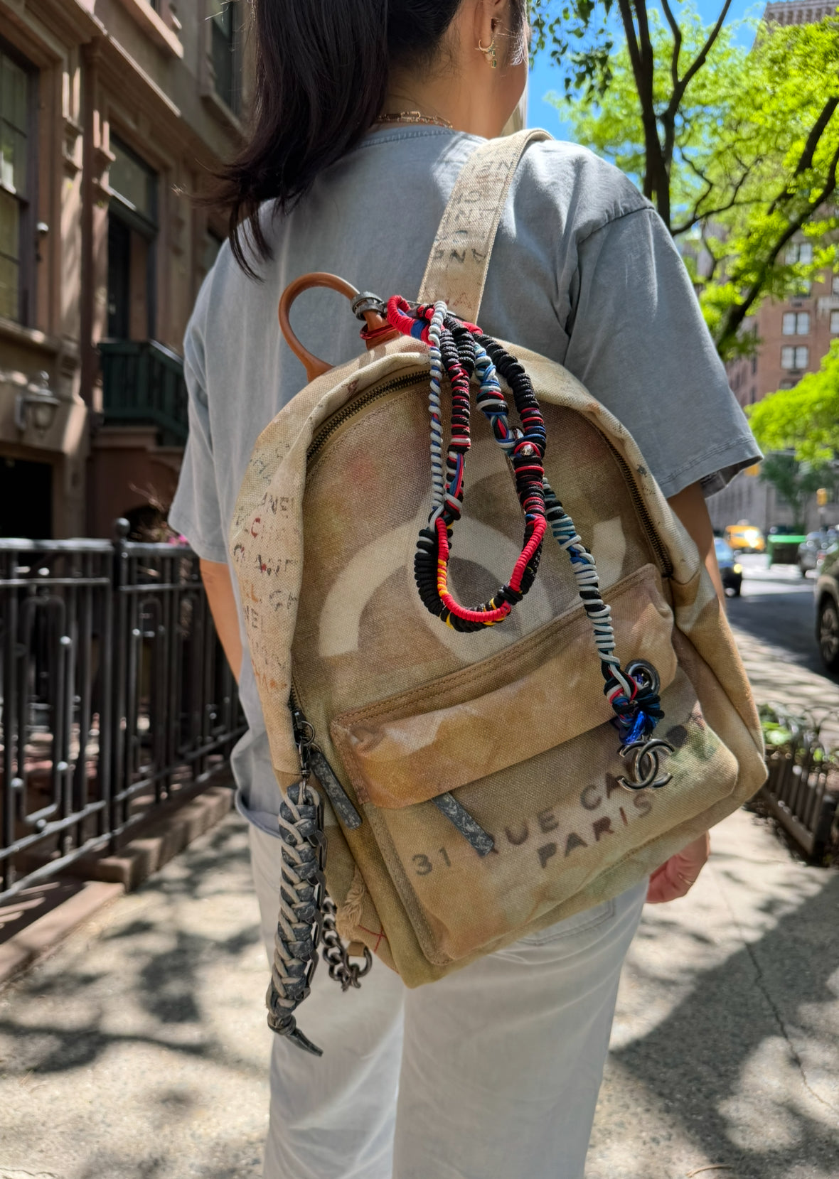 Chanel Canvas Graffiti Backpack