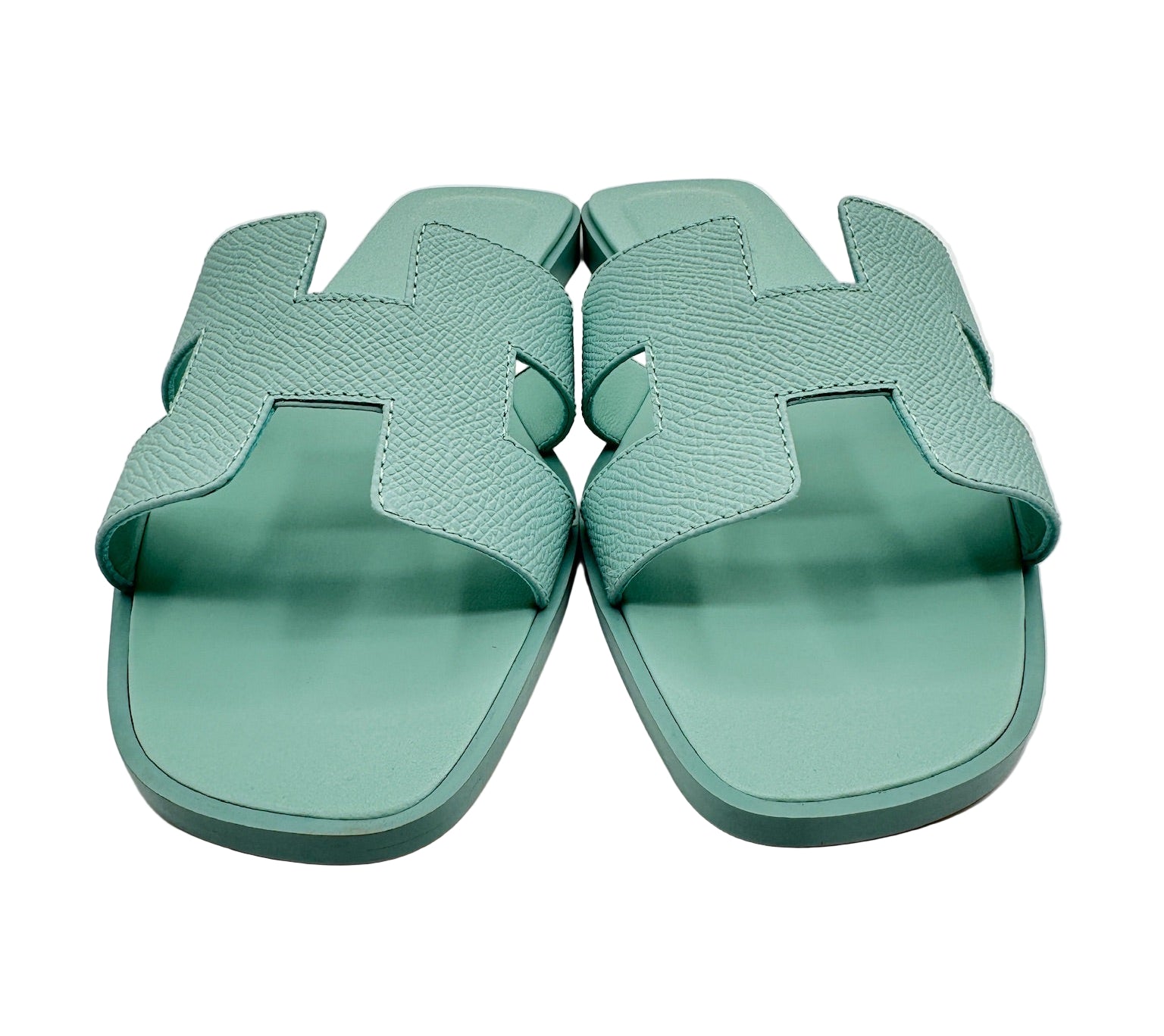 Hermès Vert Embrun Oran Sandals