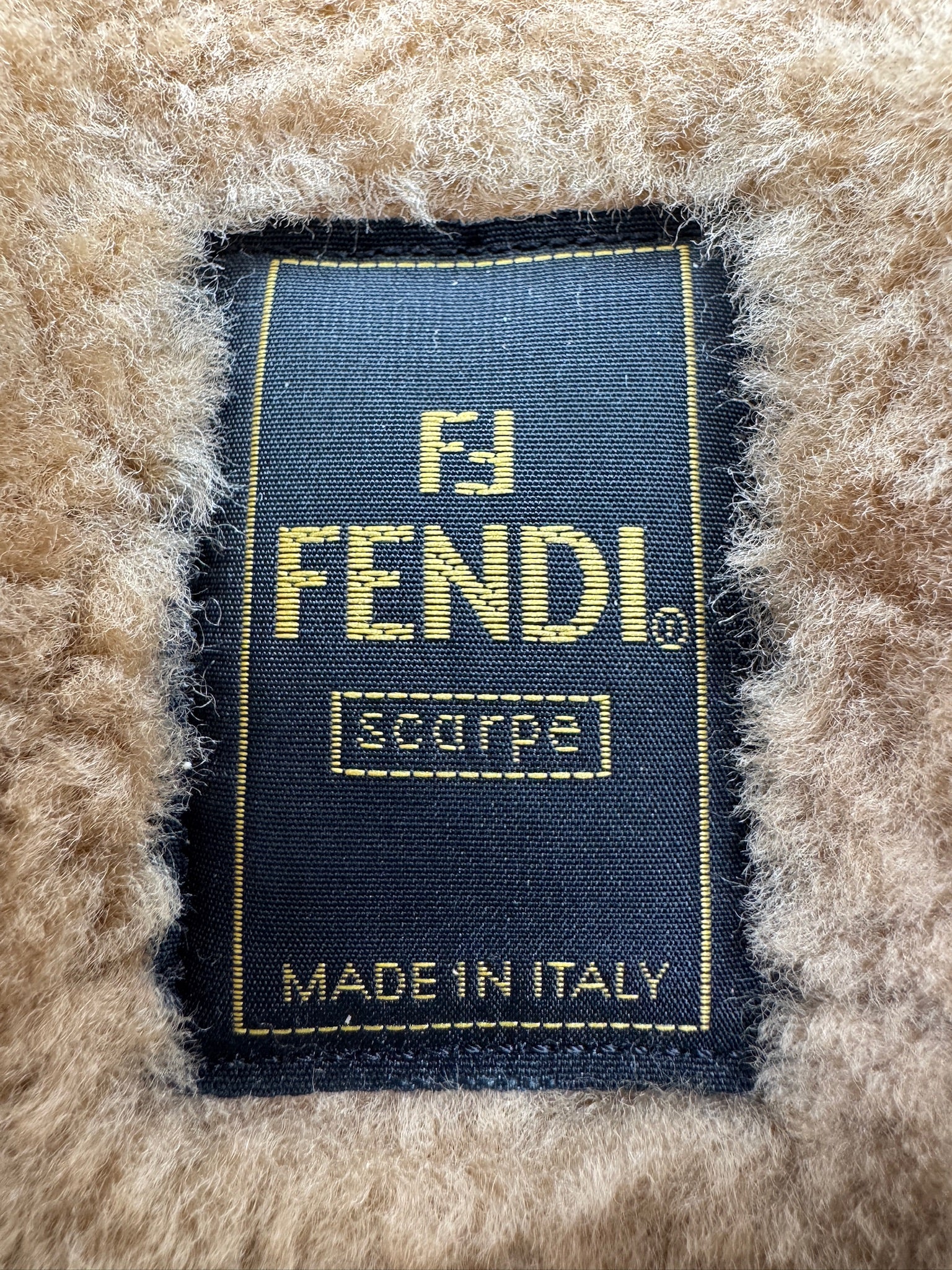 Fendi Skims Feels Beige Shearling Sandals