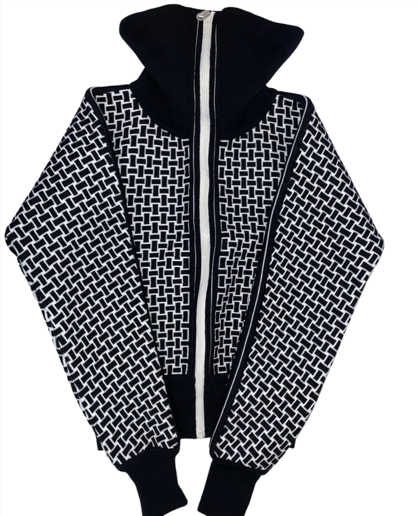 Hermes Black and White Zipper Jacket