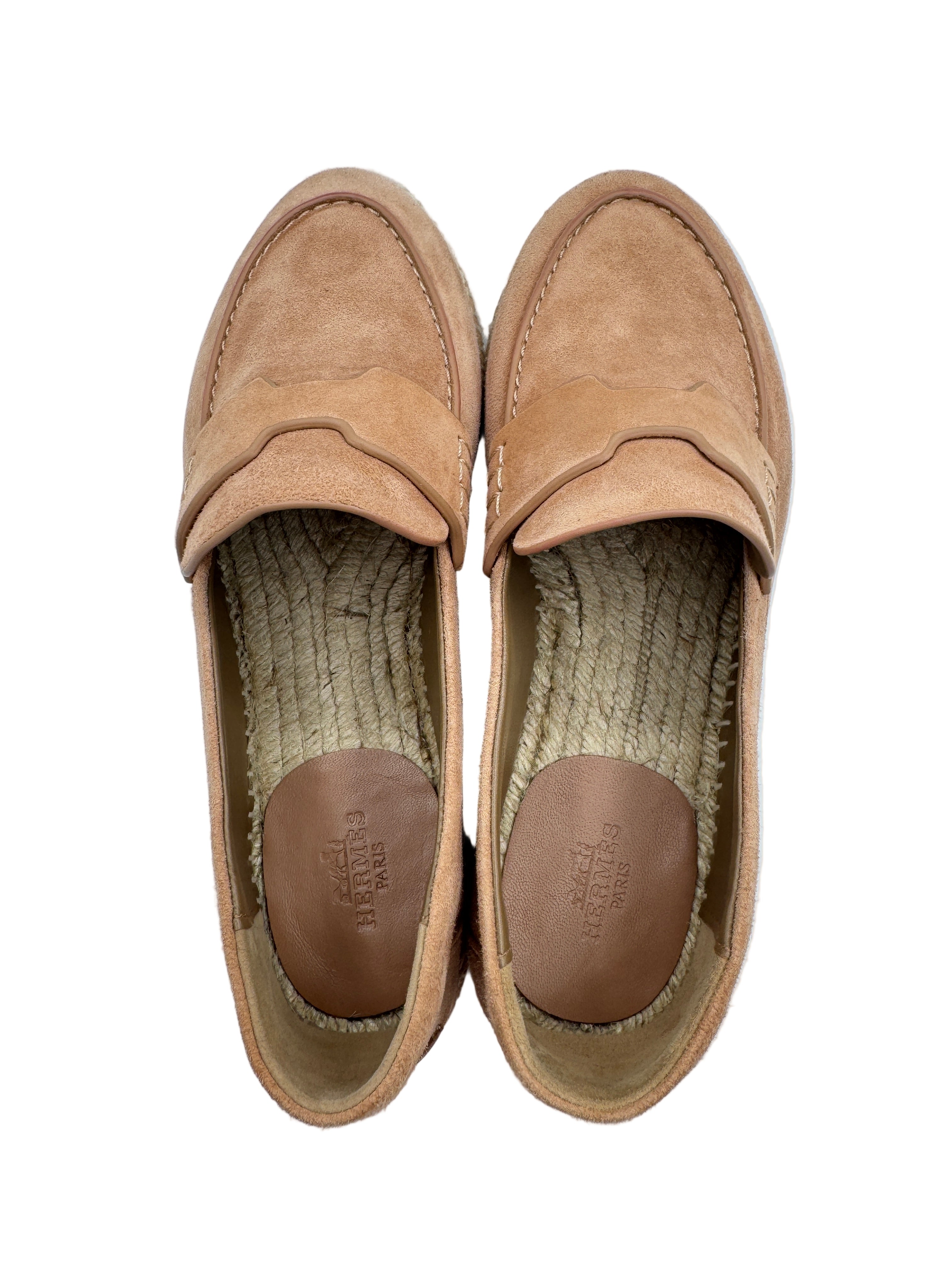 Hermès Beige Suede Trip Espadrilles