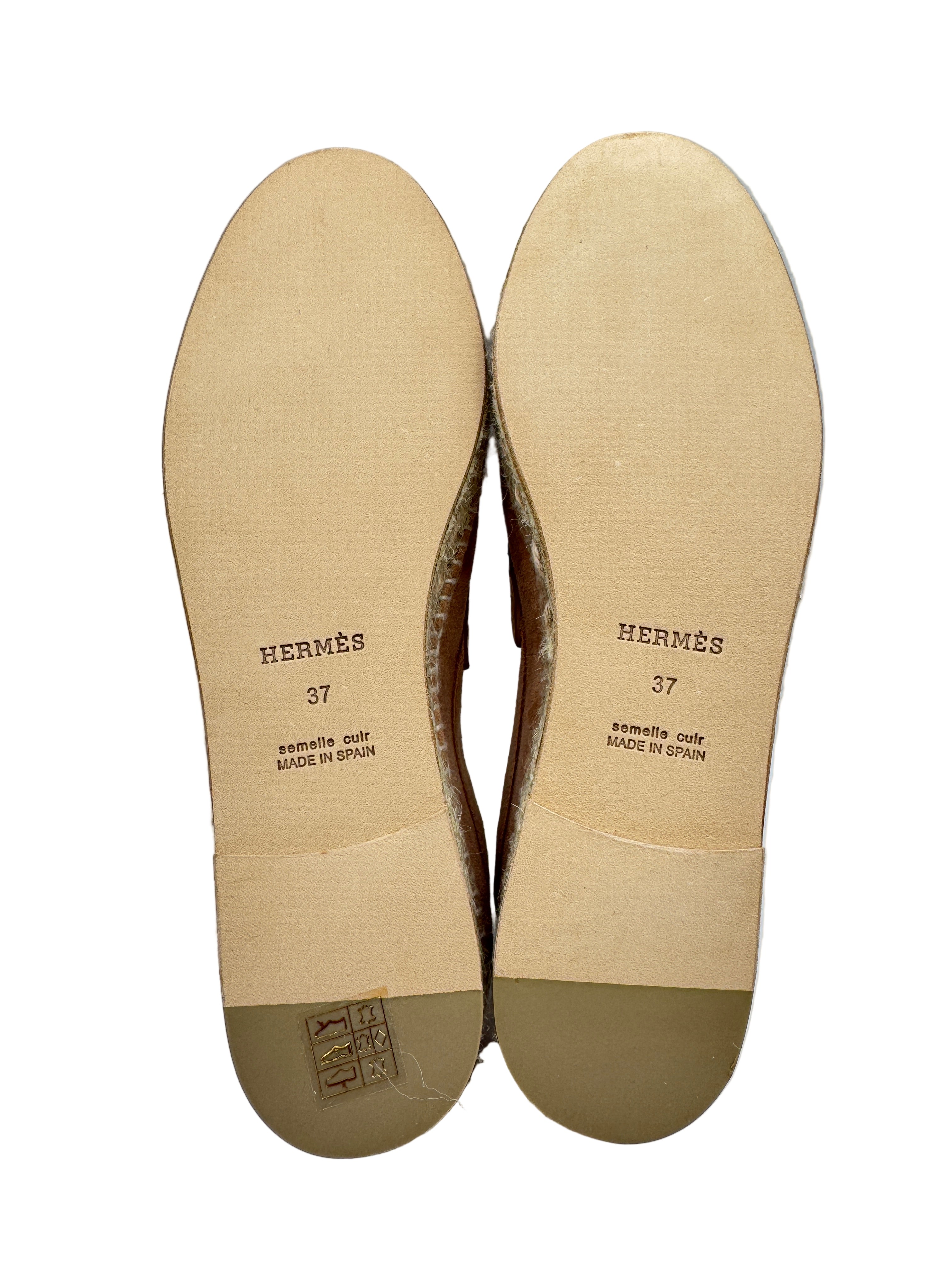 Hermès Beige Suede Trip Espadrilles