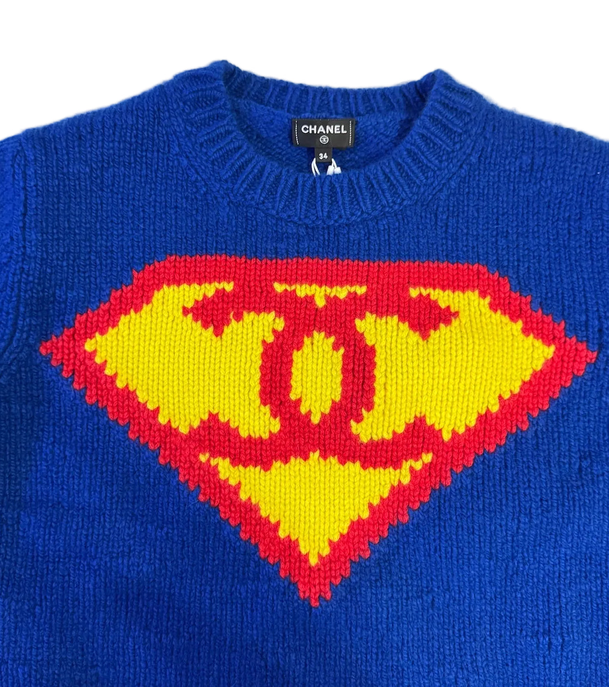 CHANEL Superman CC Cashmere Pullover Sweater