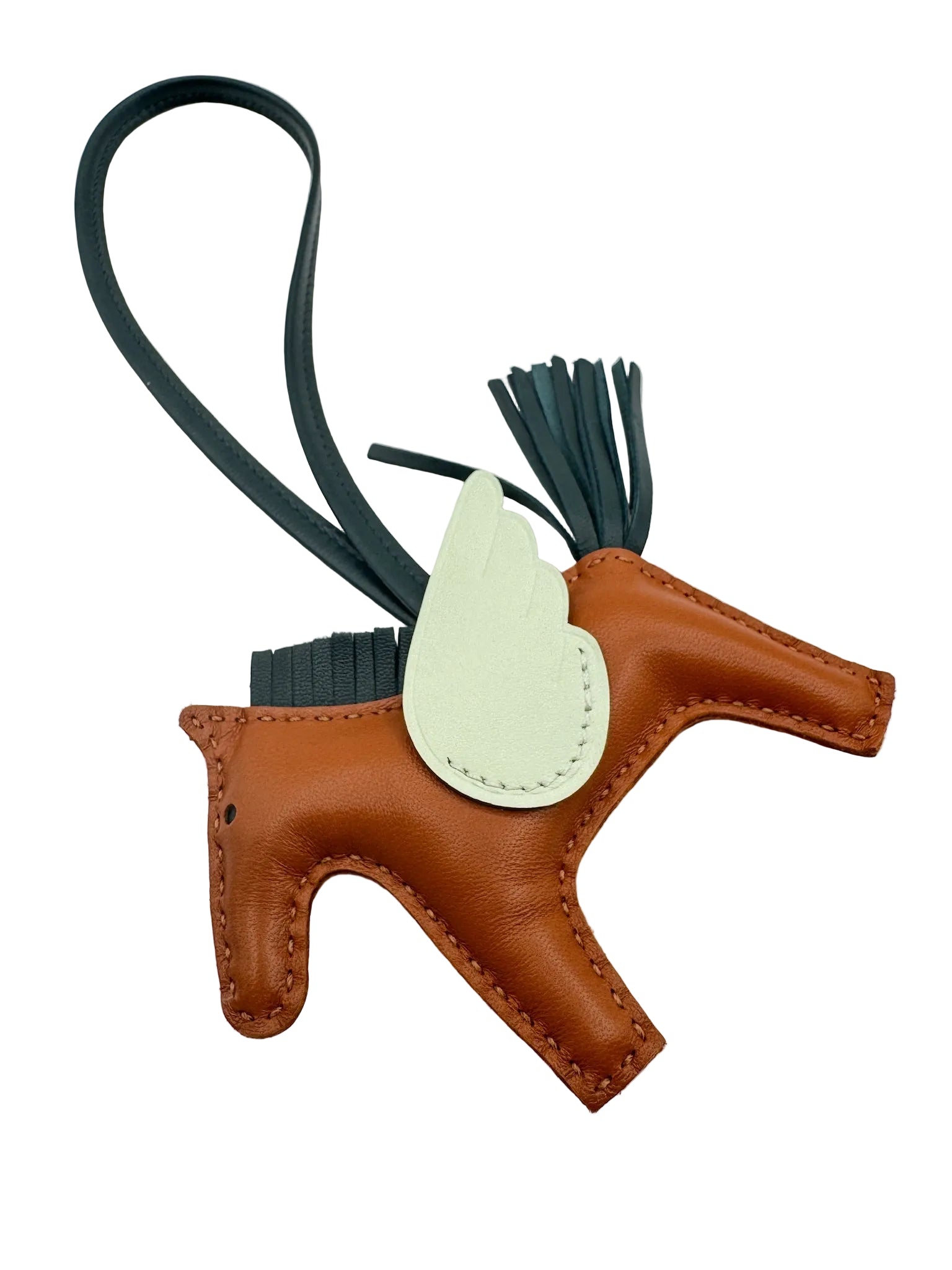 Hermès Rodeo PM Pegase Bag Charm Brown Vert Cypress Vert Fizz