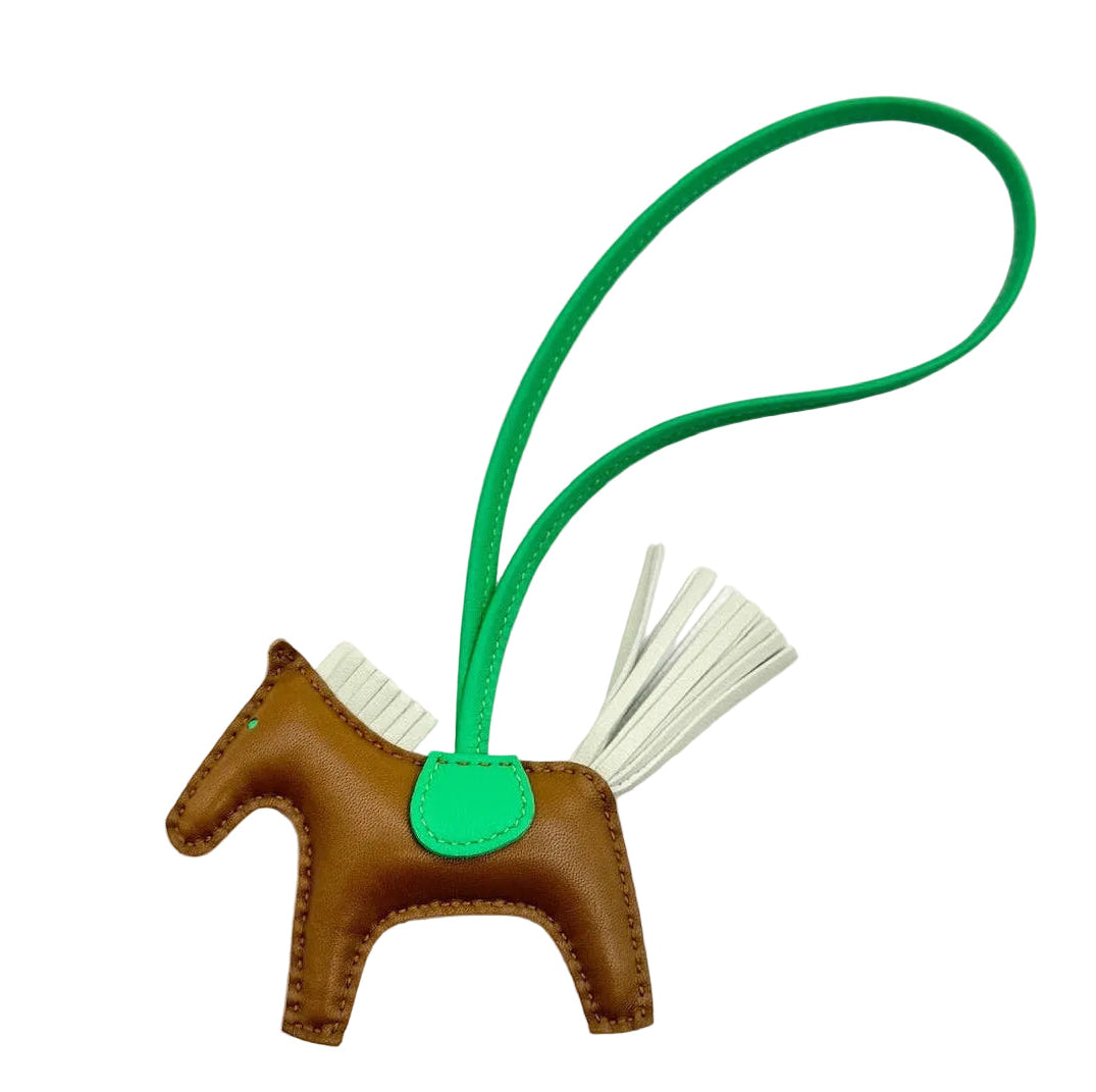 Hermès Rodeo PM Bag Charm Brown Vert Comic Vert Fizz