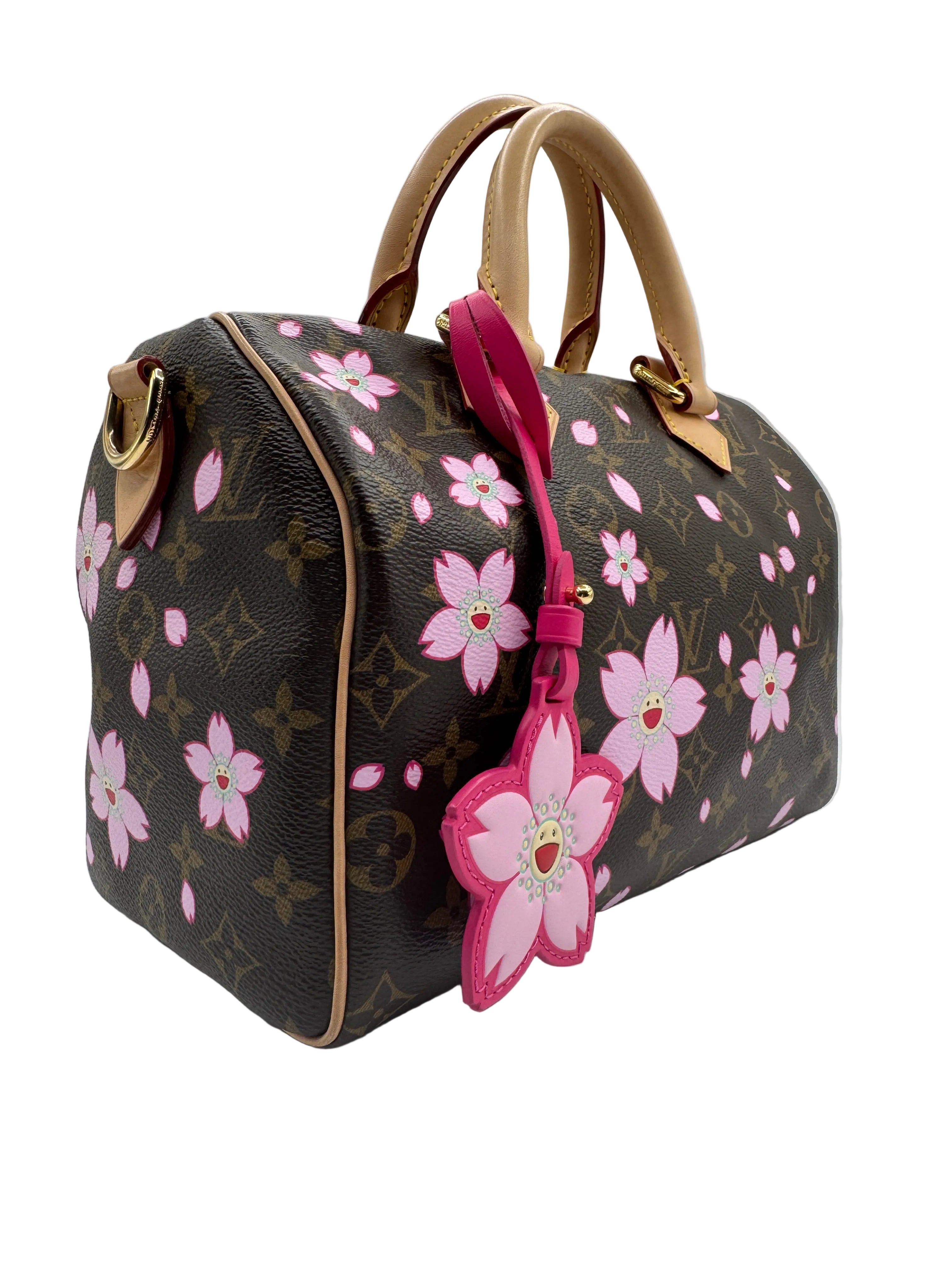 Louis Vuitton X Takashi Murakami Cherry Blossom Brown Monogram Speedy 25