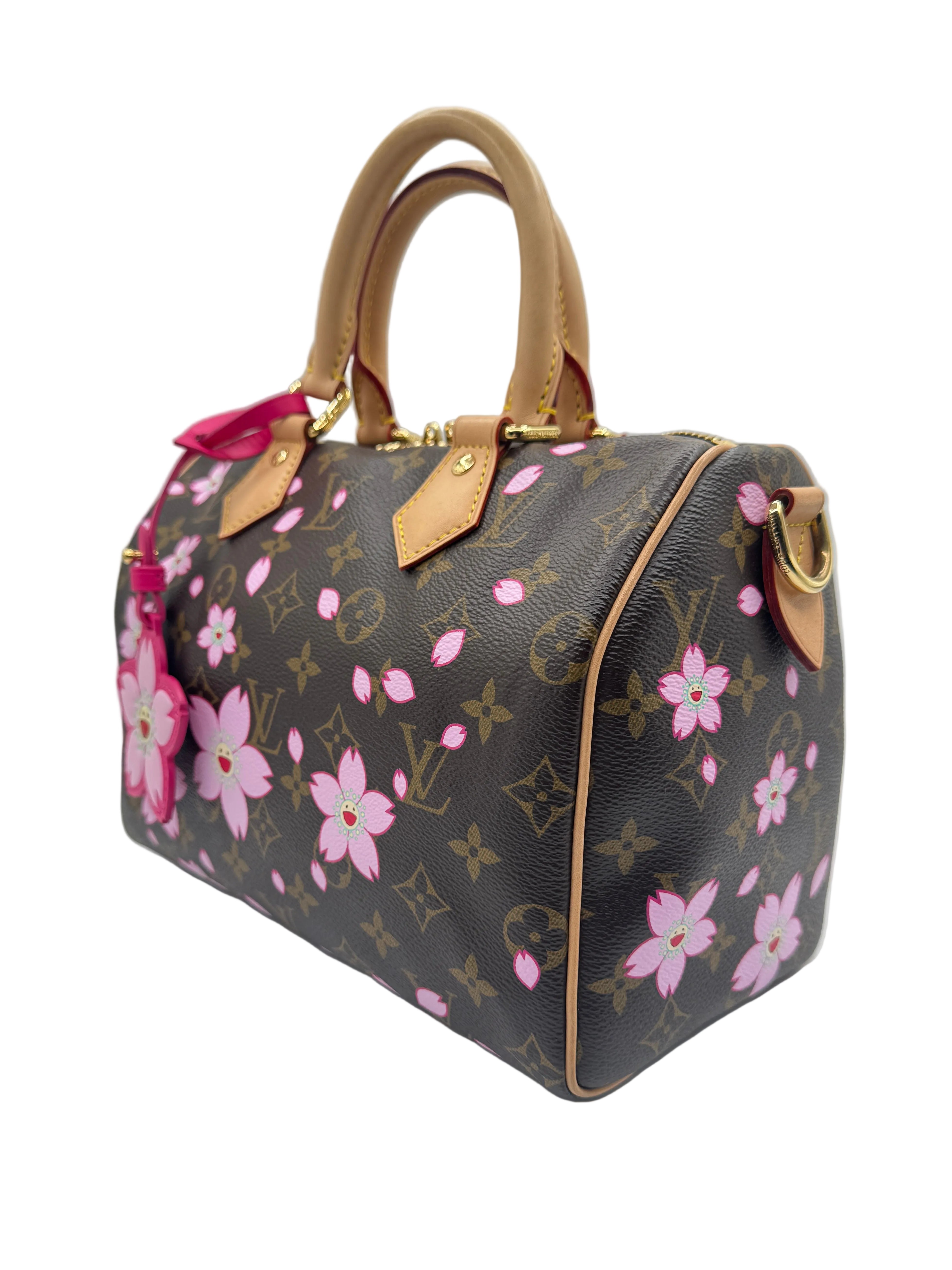 Louis Vuitton X Takashi Murakami Cherry Blossom Brown Monogram Speedy 25