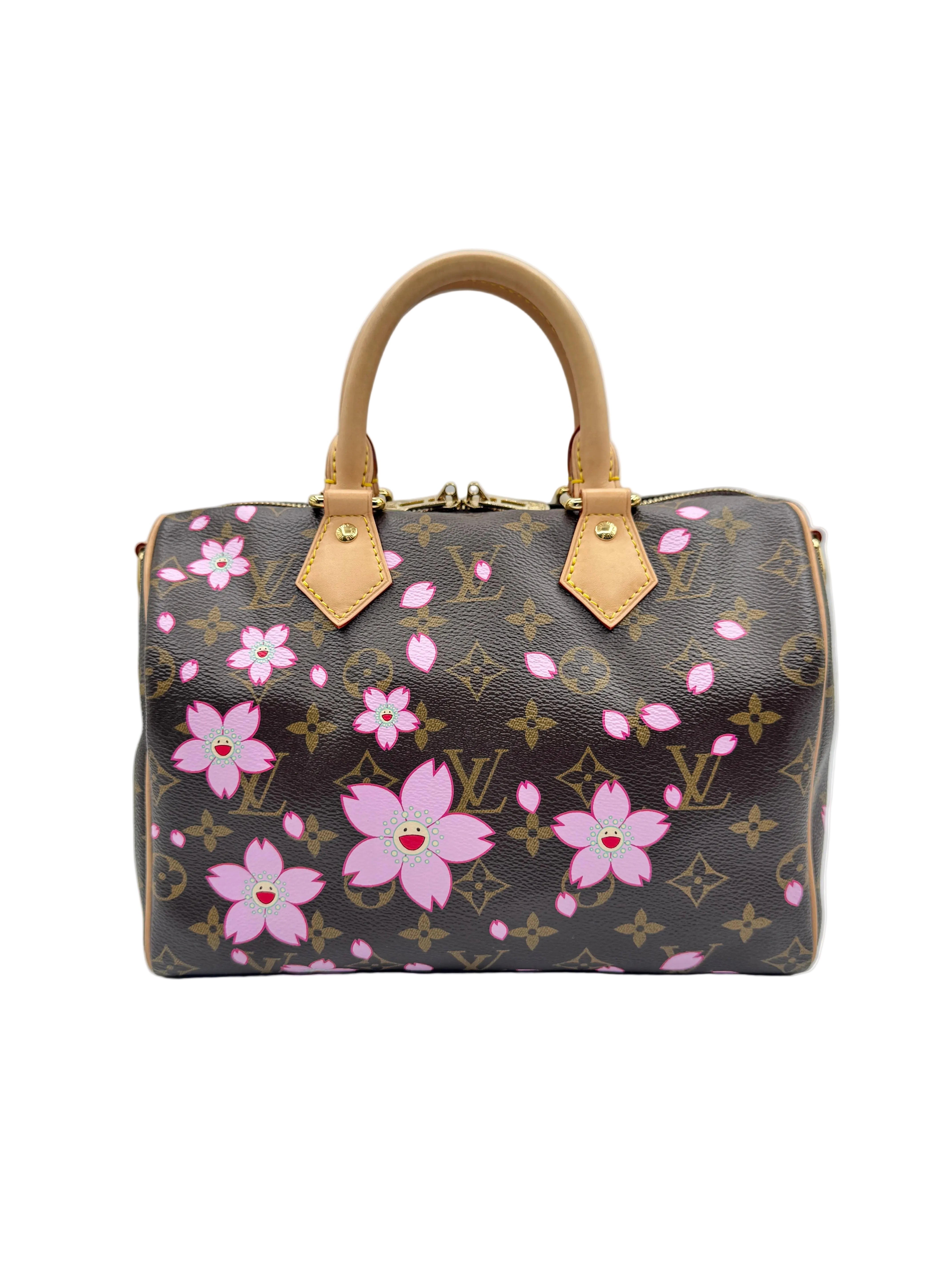 Louis Vuitton X Takashi Murakami Cherry Blossom Brown Monogram Speedy 25