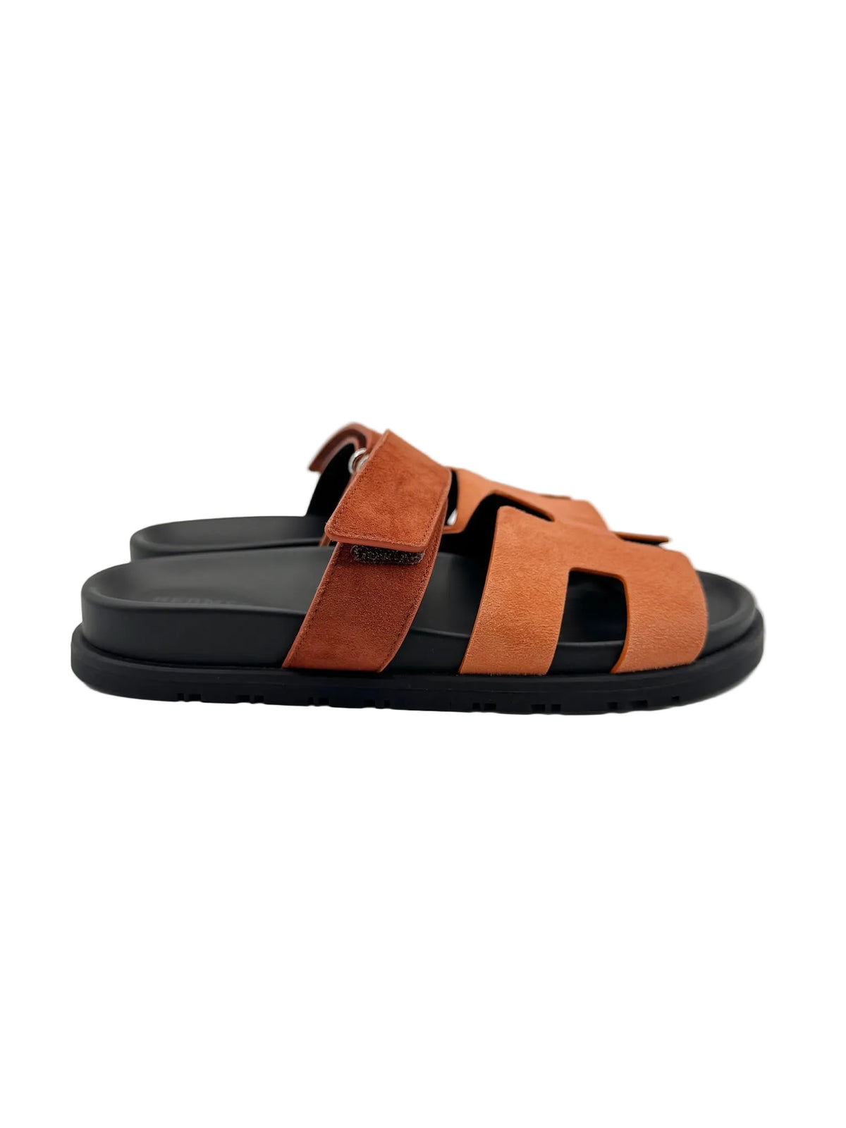 Hermès Rose Bois De Santal and Rouge De Turin Chypre Sandals
