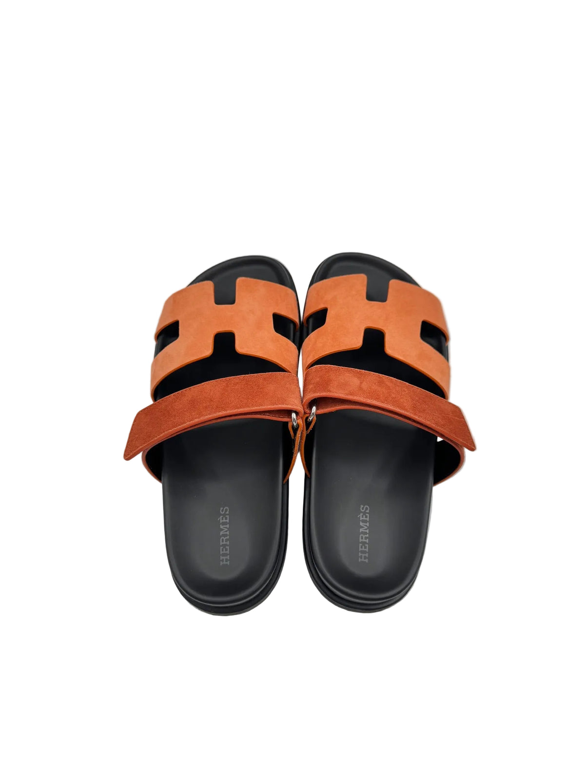 Hermès Rose Bois De Santal and Rouge De Turin Chypre Sandals
