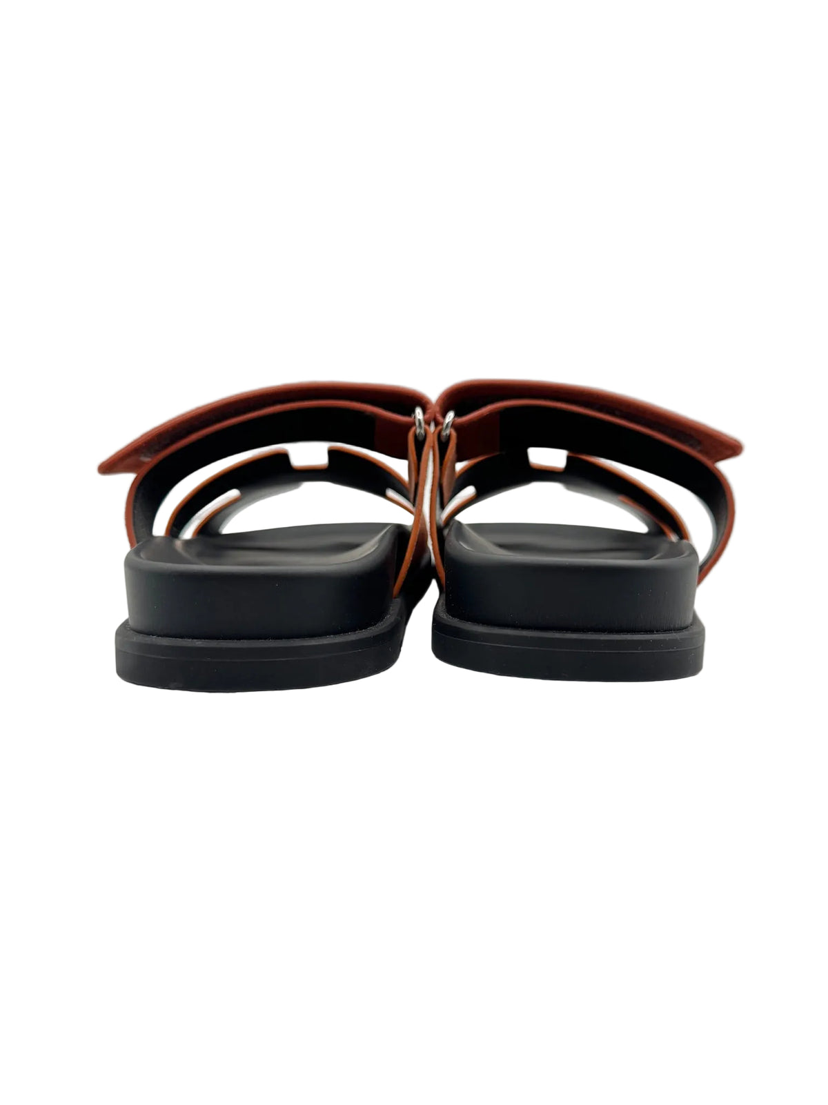 Hermès Rose Bois De Santal and Rouge De Turin Chypre Sandals