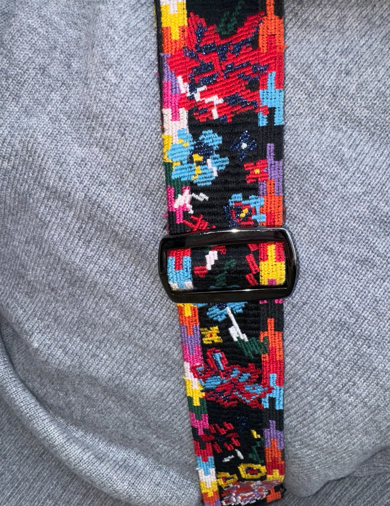 Valentino Multicolor Embroidery Bag Strap