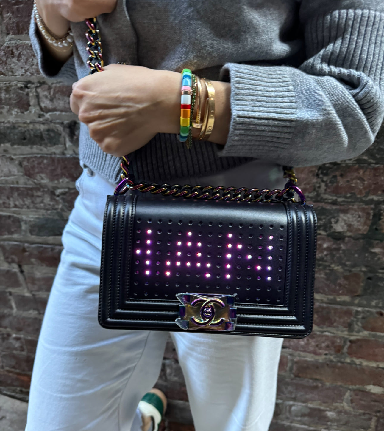 Chanel LED Light Black Boy Bag