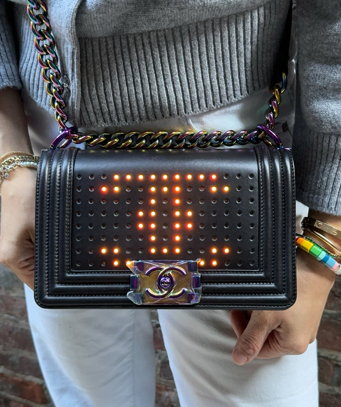 Chanel LED Light Black Boy Bag