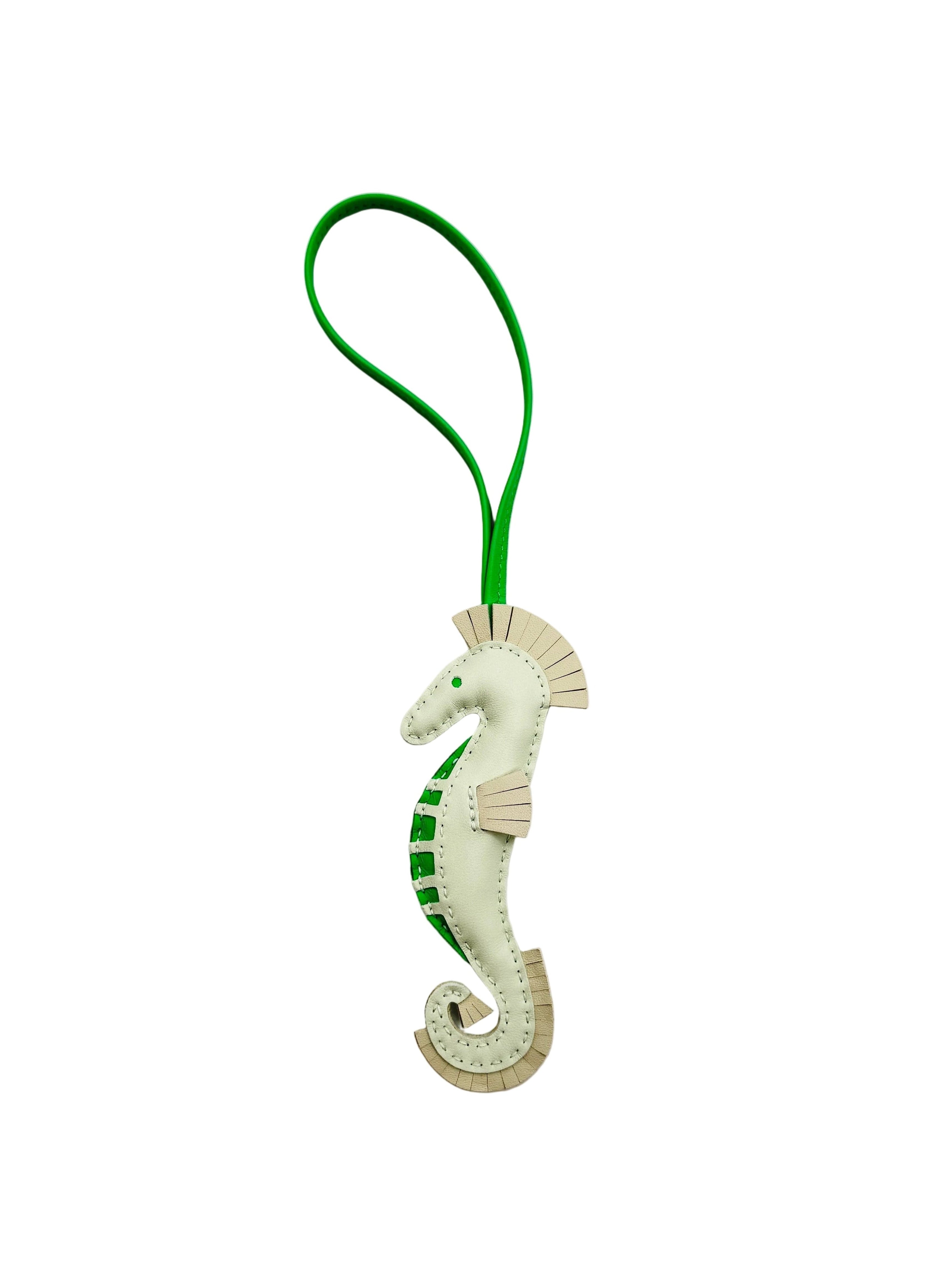 Hermès Seahorse Bag Charm Vert Comic Vert Fizz