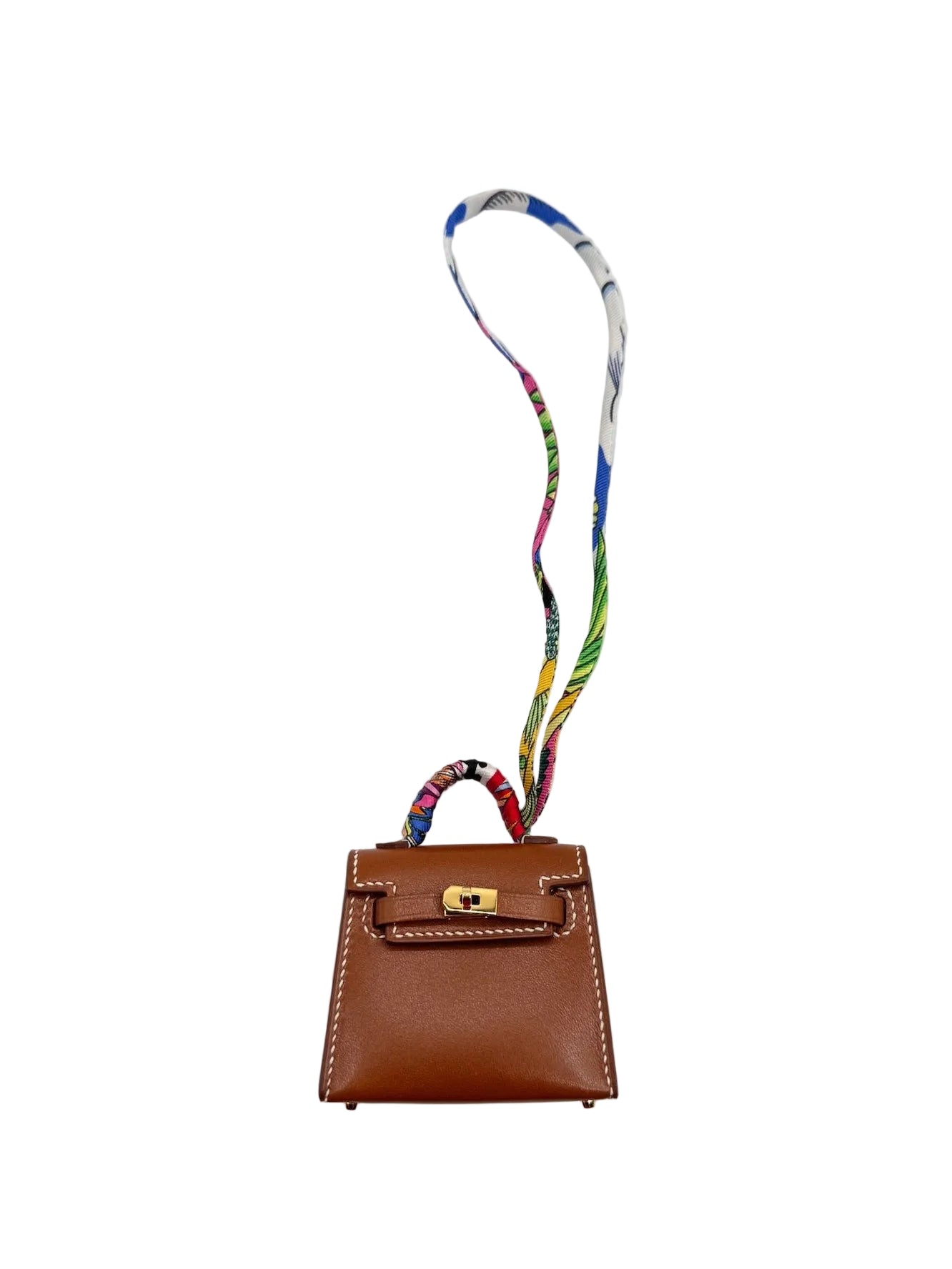 Hermès Micro Kelly Brown Bag Charm