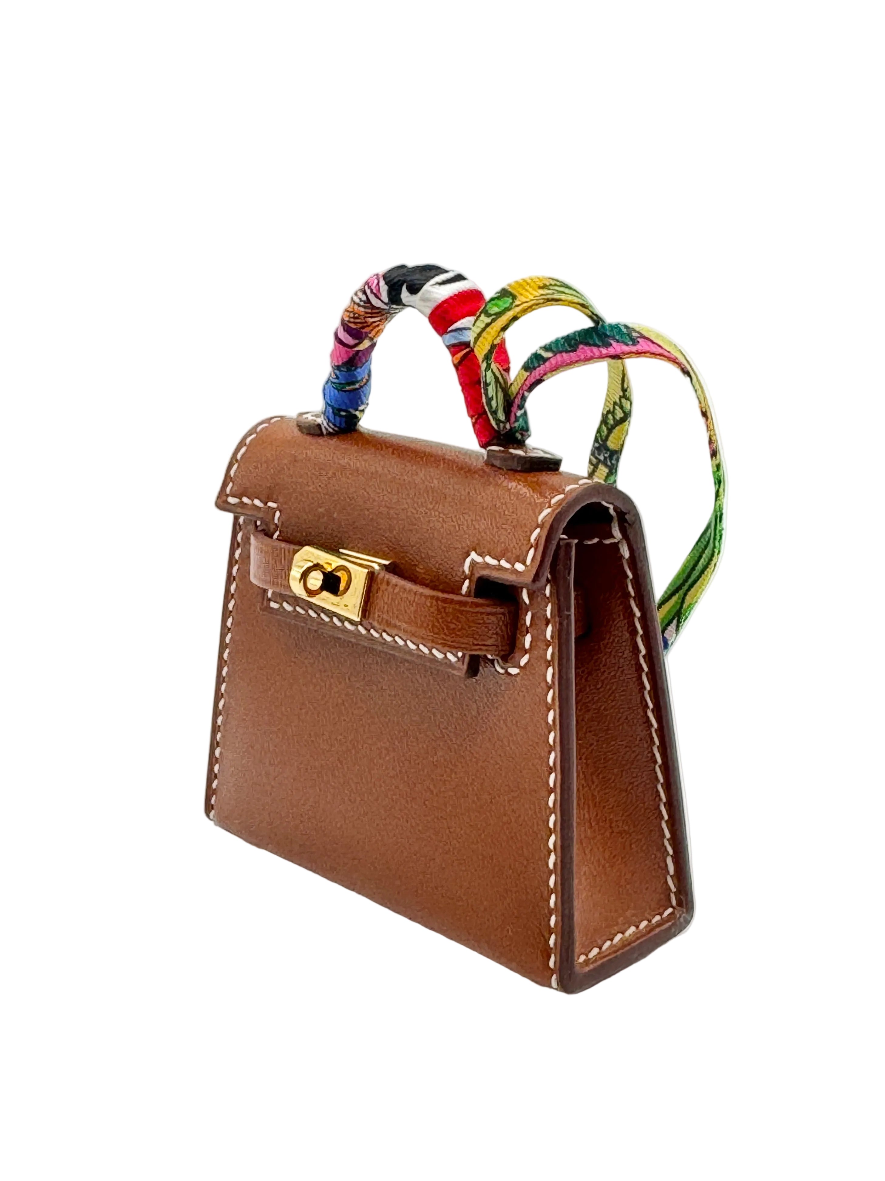 Hermès Micro Kelly Brown Bag Charm