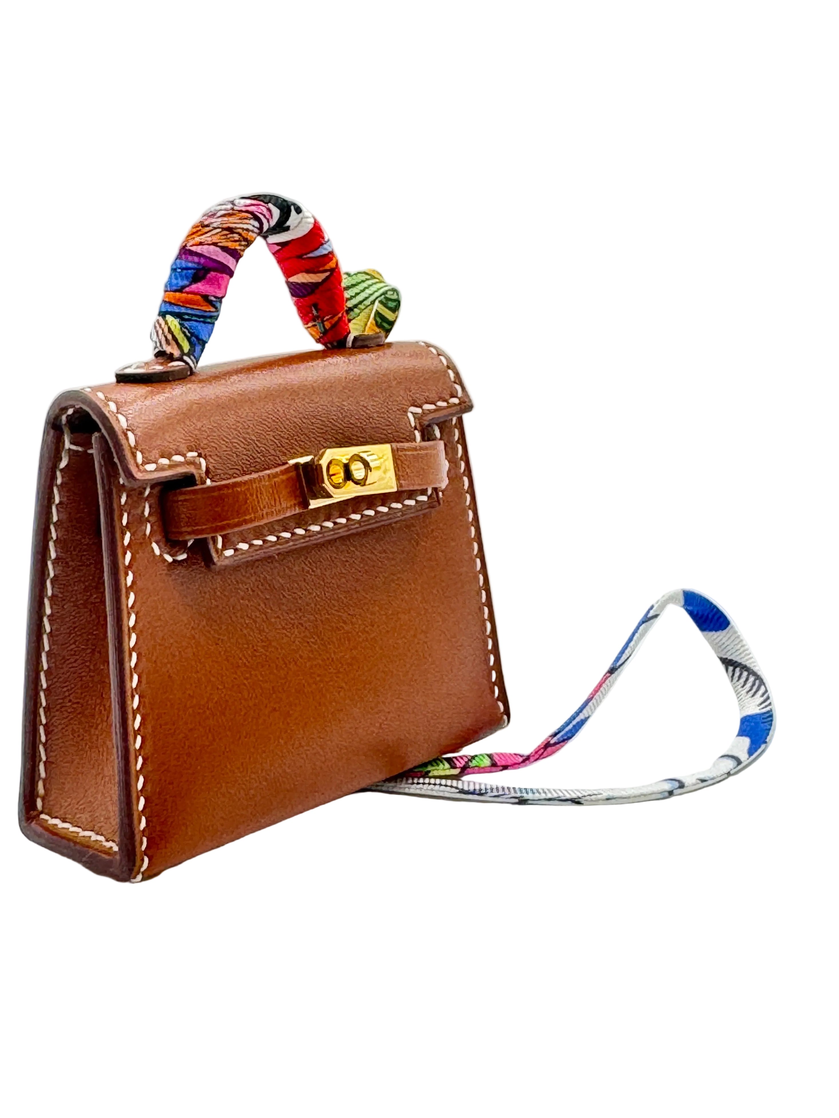 Hermès Micro Kelly Brown Bag Charm