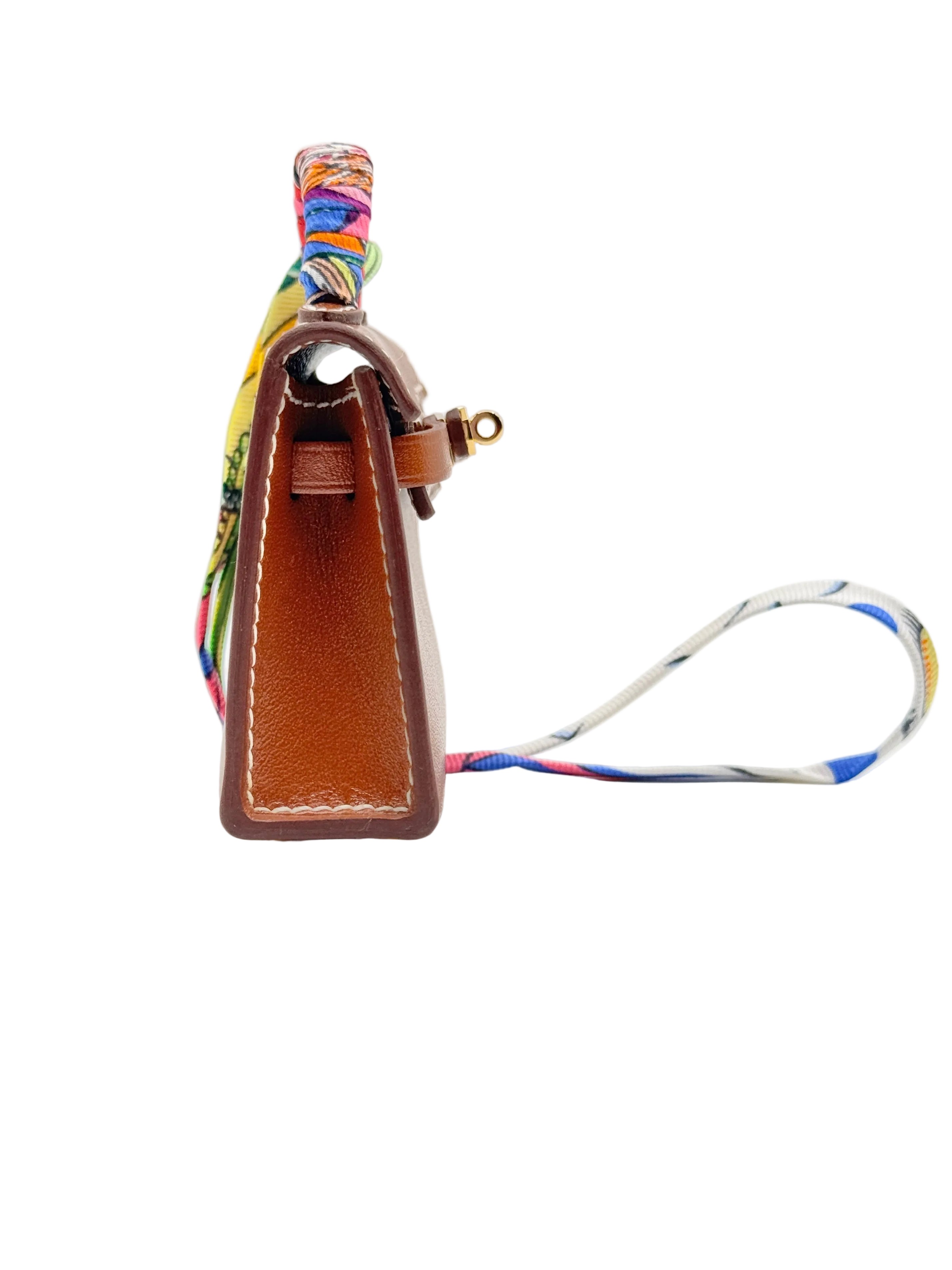Hermès Micro Kelly Brown Bag Charm