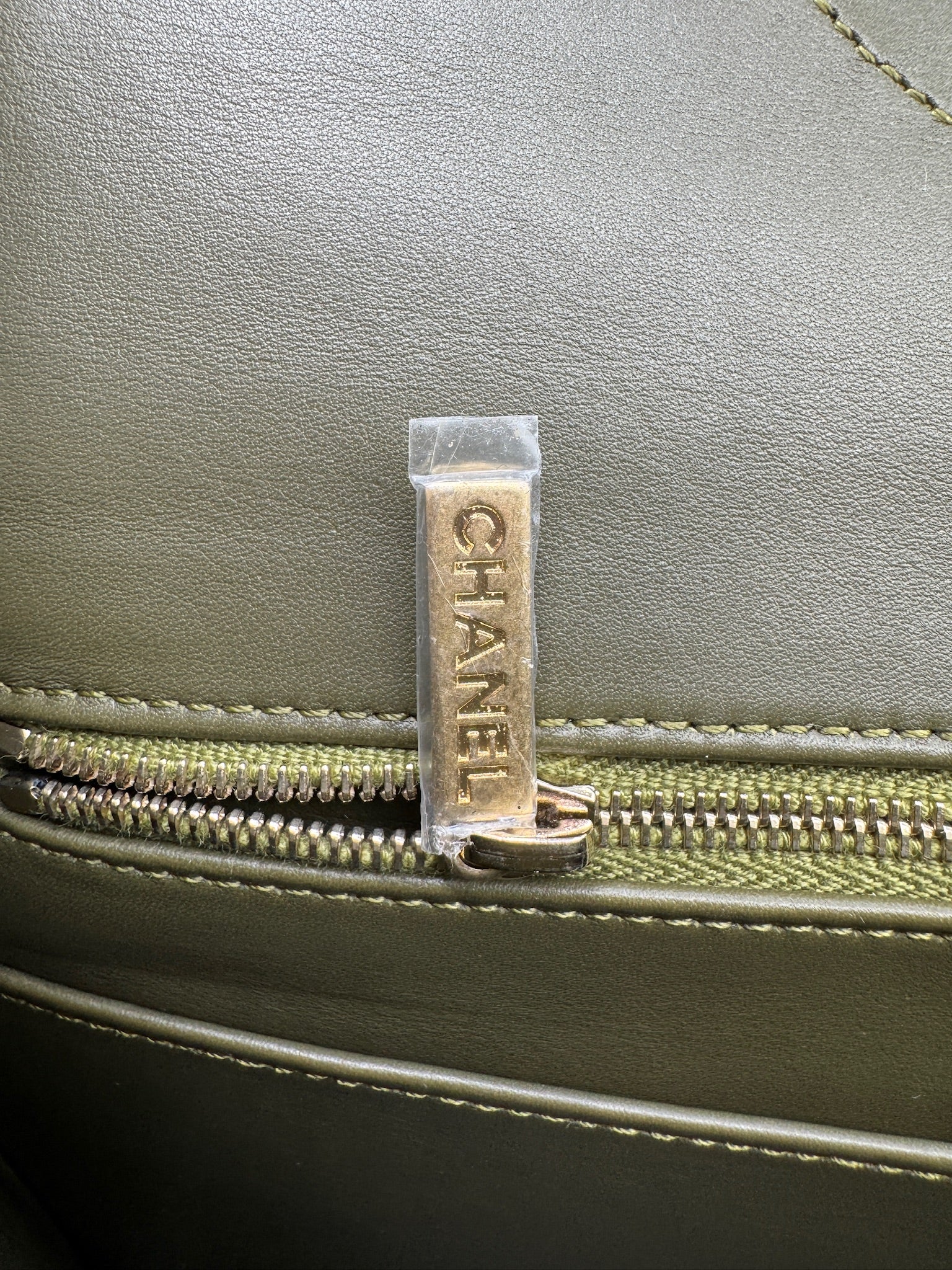 Chanel Matte Khaki Green Alligator Classic Double Flapbag