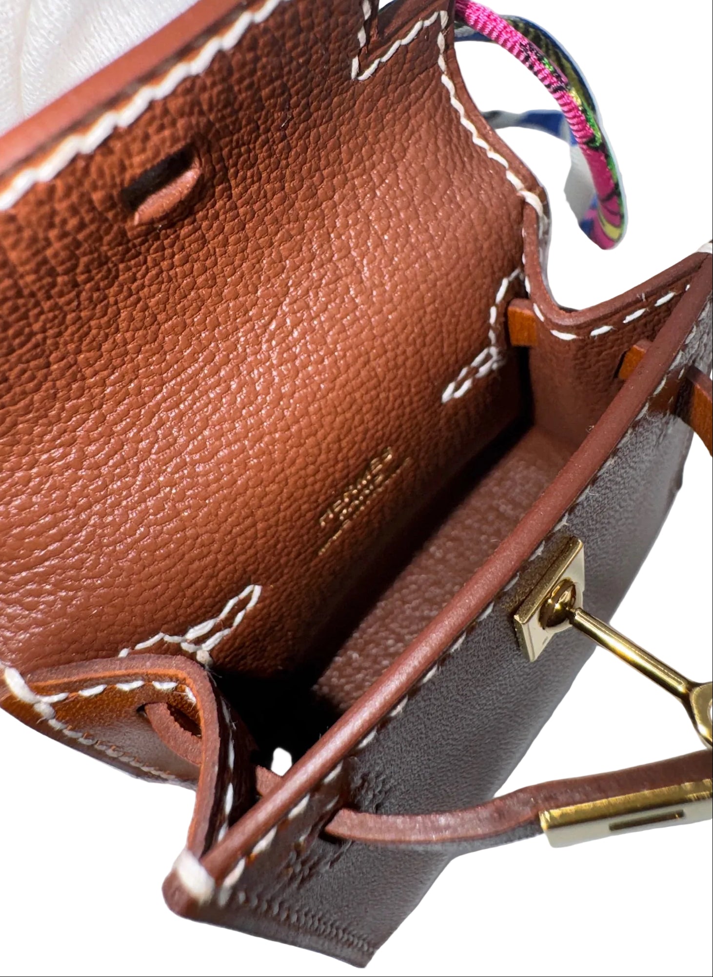 Hermès Micro Kelly Brown Bag Charm